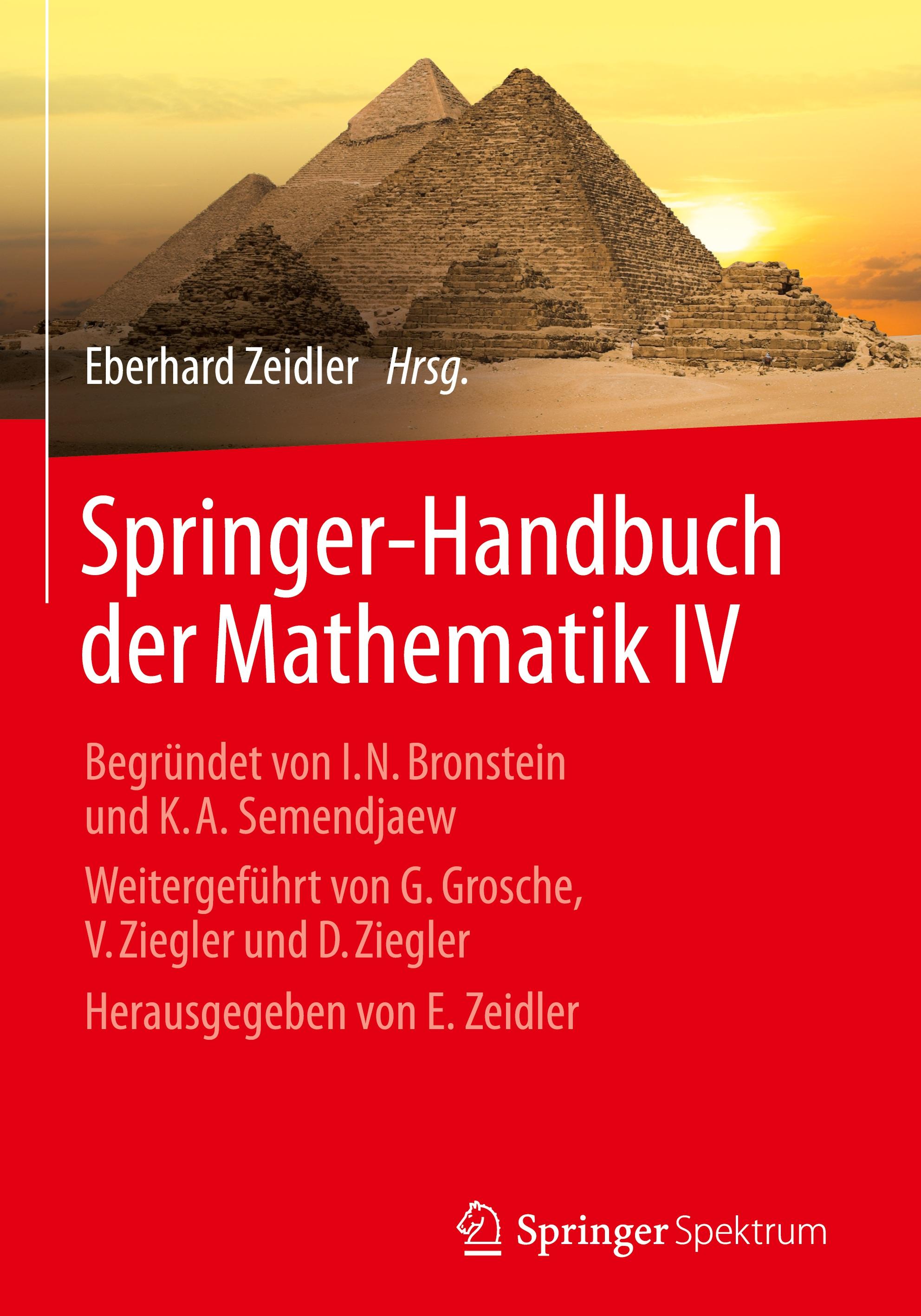 Vorderes Coverbild Springer-Handbuch der Mathematik IV