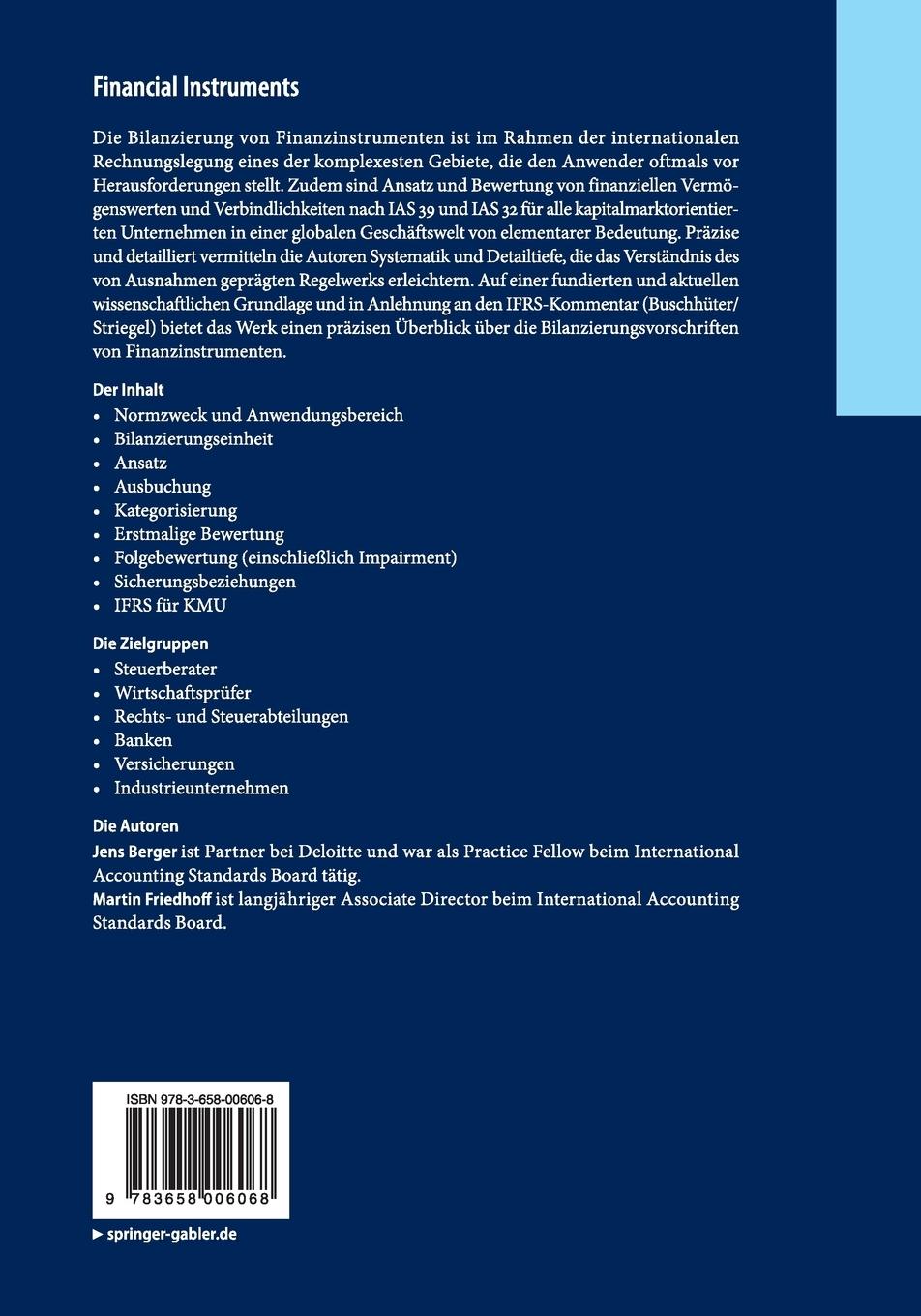Rückseitencover Financial Instruments