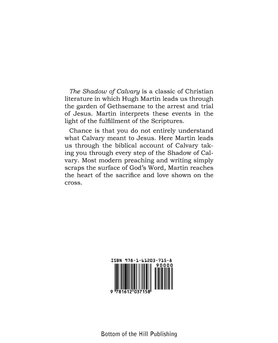 Rückseitencover The Shadow of Calvary