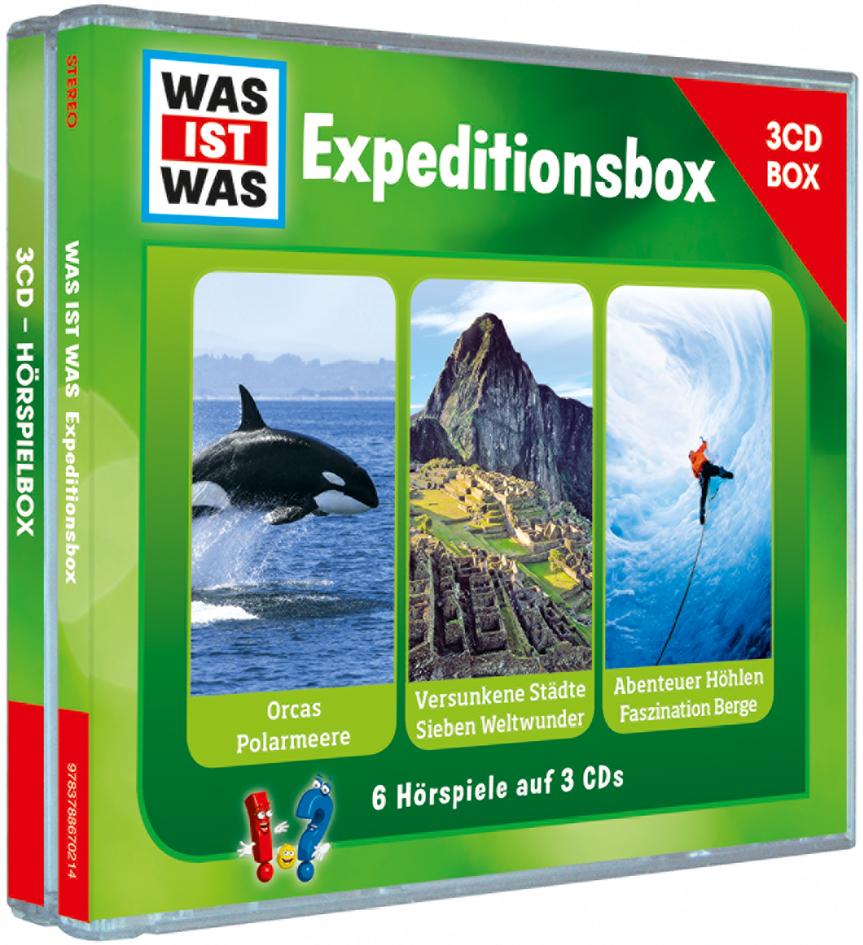Vorderes Coverbild WAS IST WAS 3-CD-Hörspielbox "Expedition"