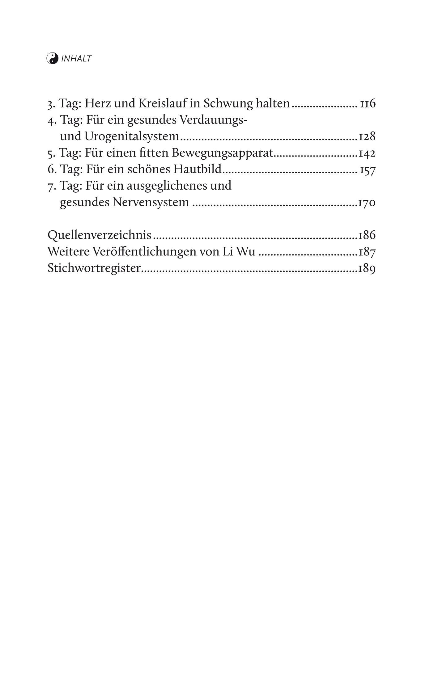 Beispielinhalt (Bild) TCM für jeden Tag. Entspannt und gesund durch die Woche
