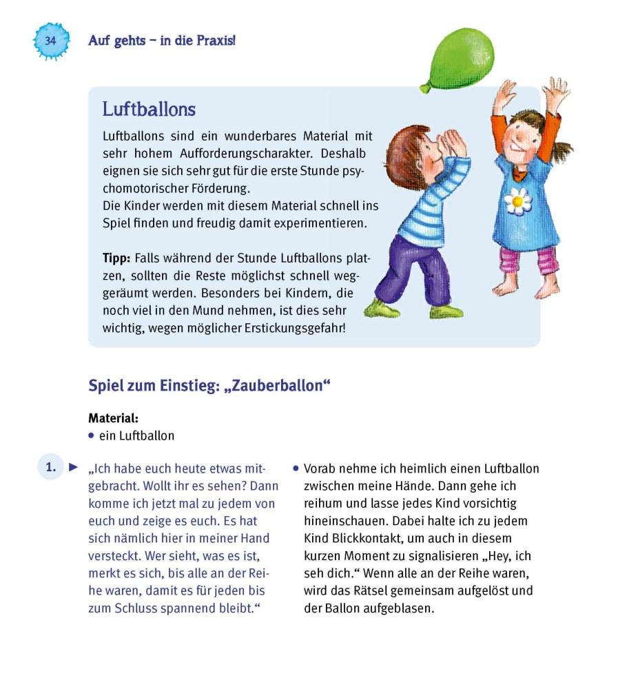 Beispielinhalt (Bild) Psychomotorik. Spiel, Spaß und Bewegung im Kindergarten