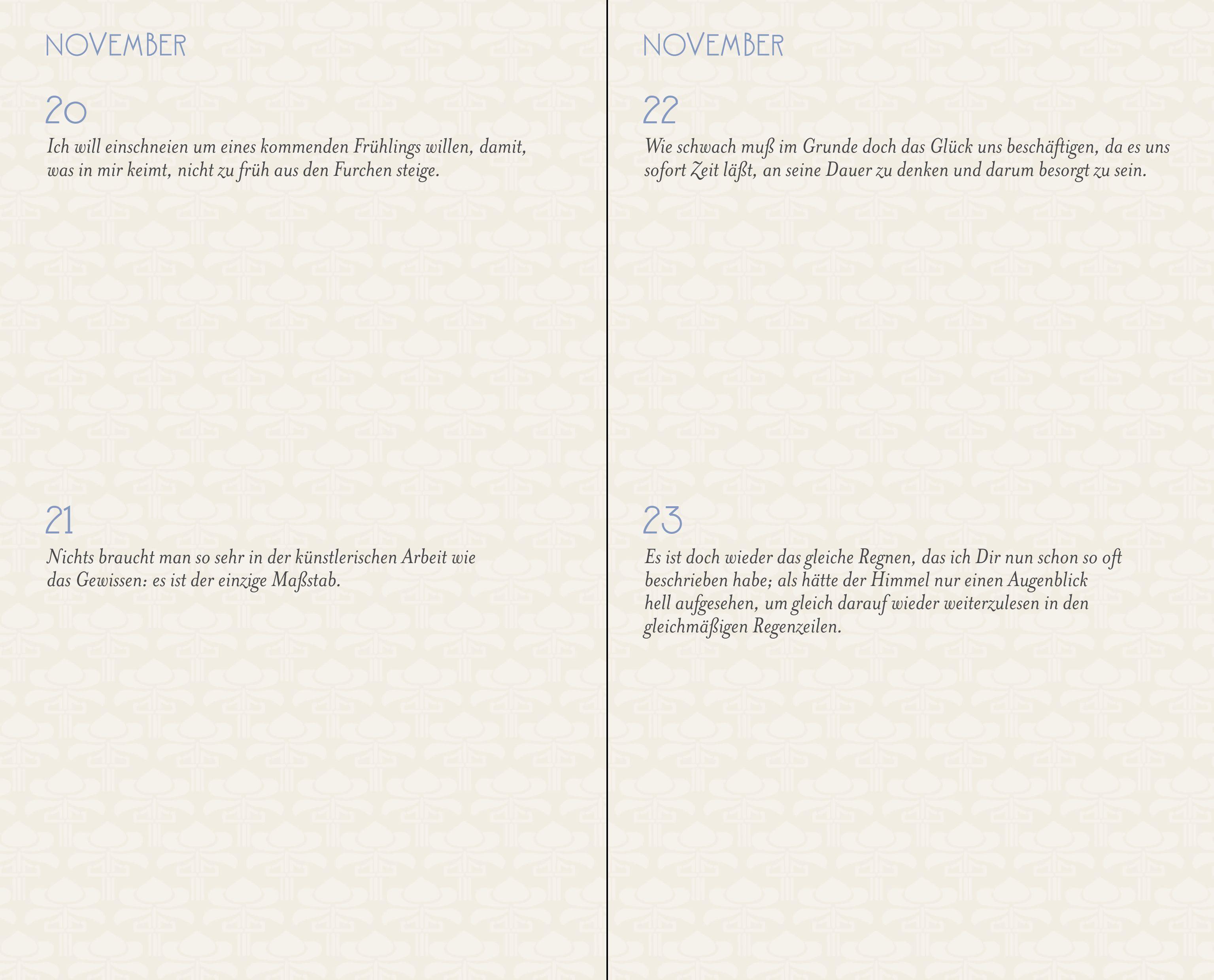 Beispielinhalt (Bild) "Hiersein ist herrlich." 365 Tage mit Rilke