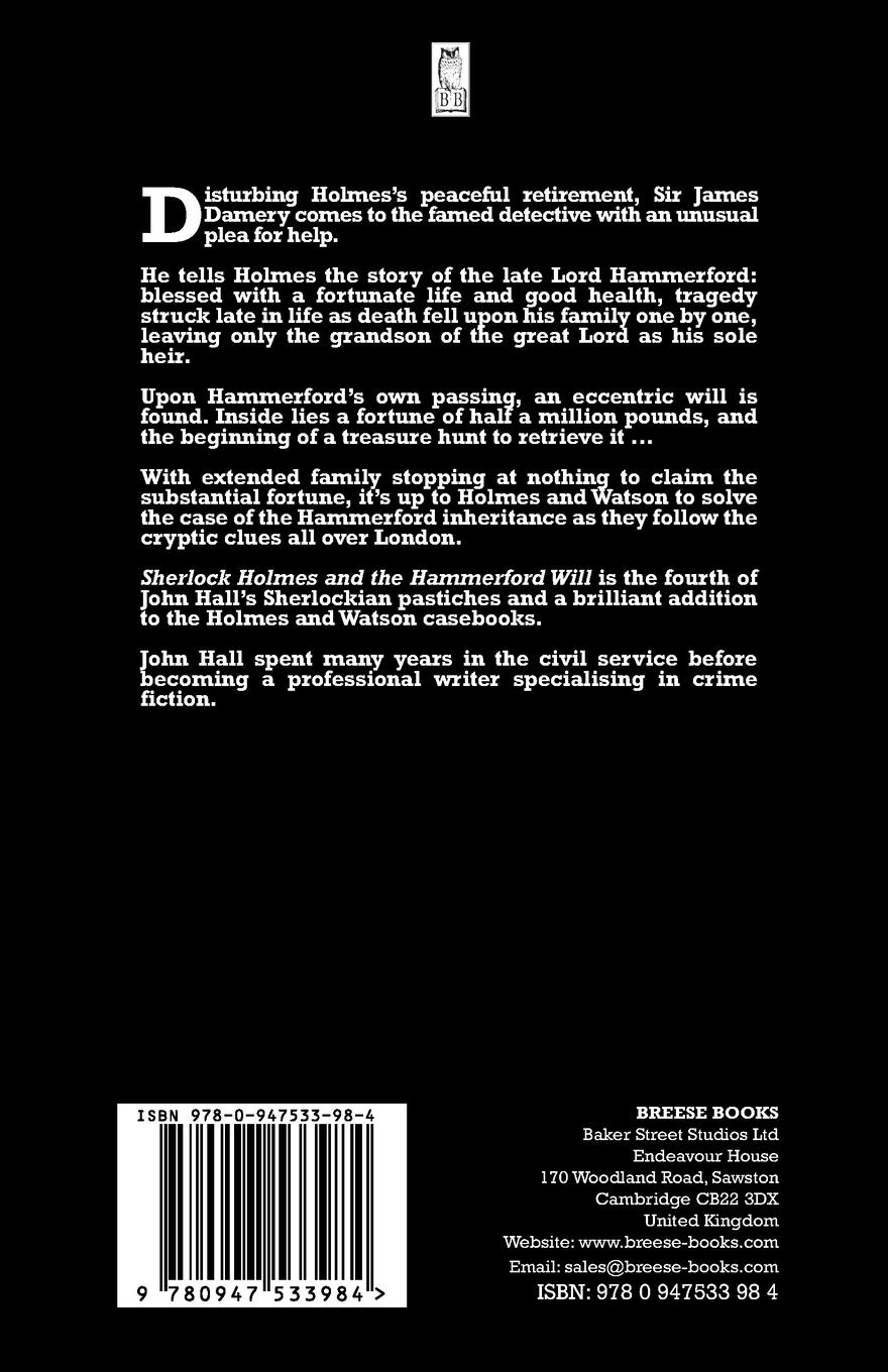 Rückseitencover Sherlock Holmes and the Hammerford Will