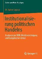 Vorderes Coverbild Institutionalisierung politischen Handelns