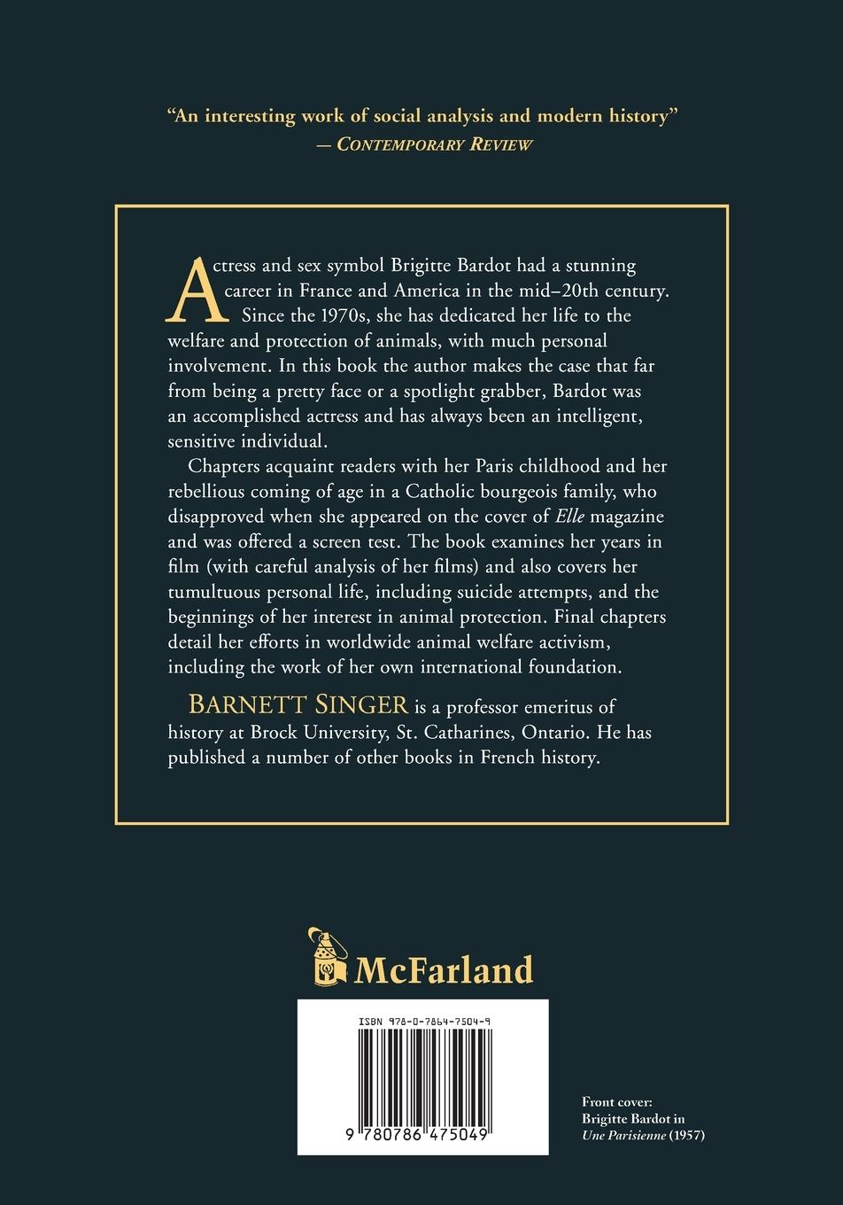 Rückseitencover Brigitte Bardot