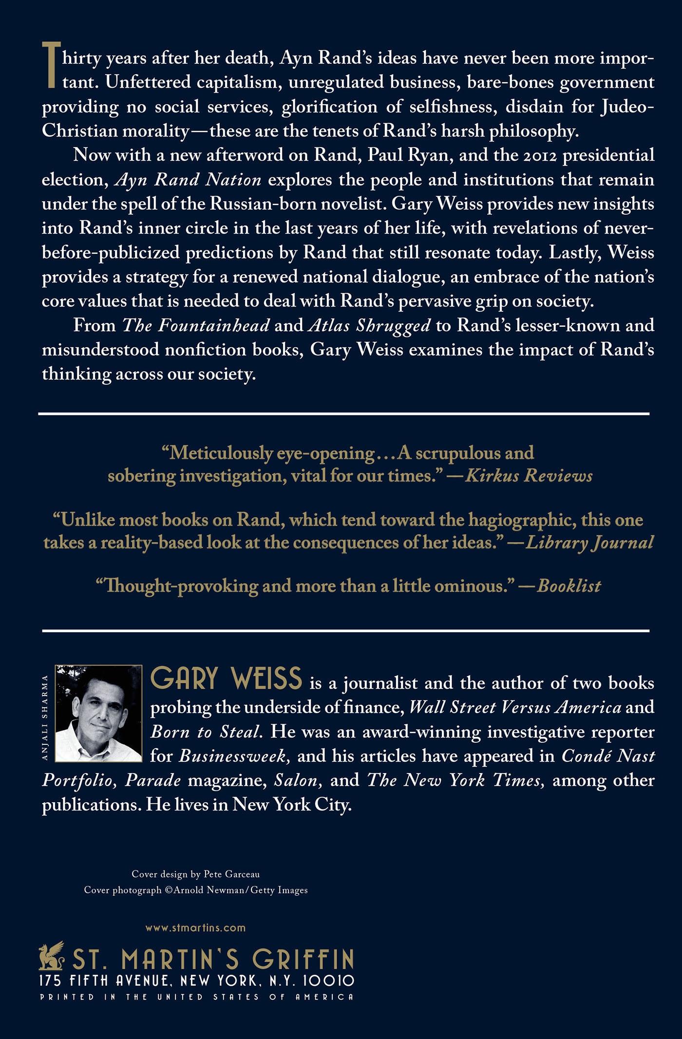 Rückseitencover AYN RAND NATION