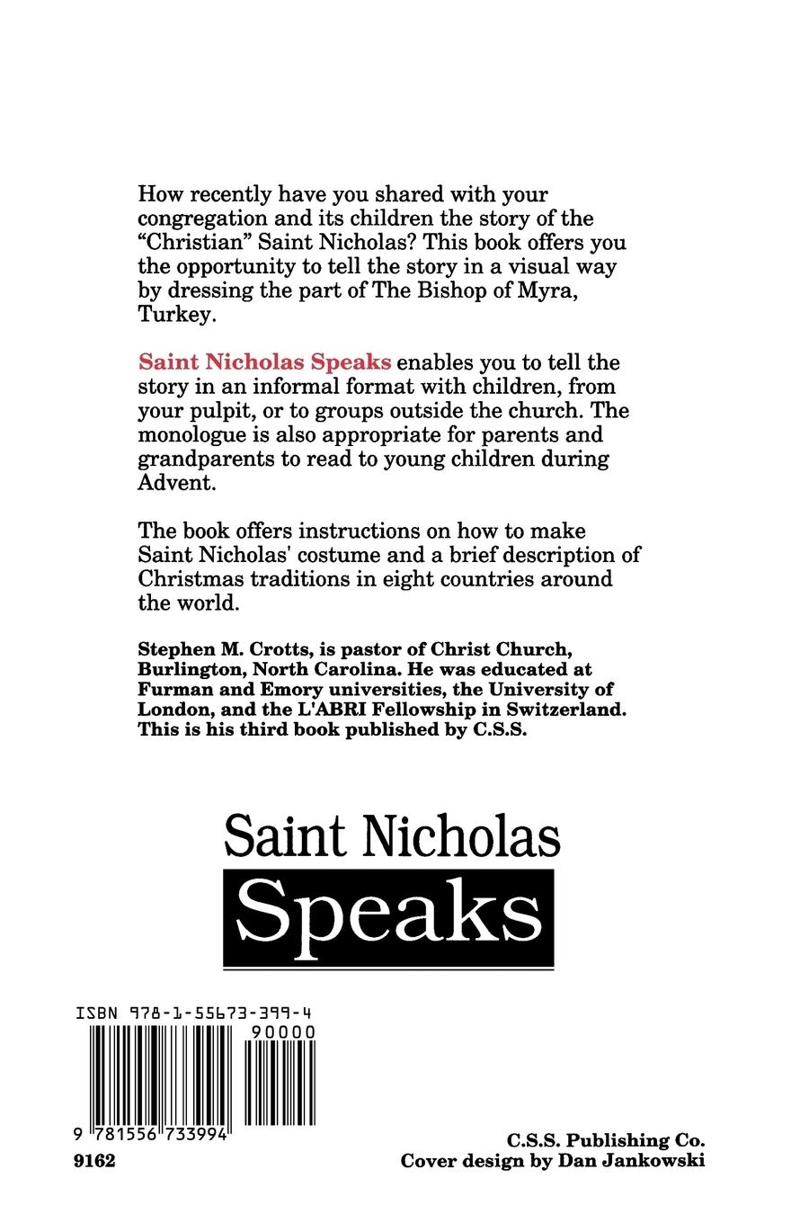 Rückseitencover Saint Nicholas Speaks