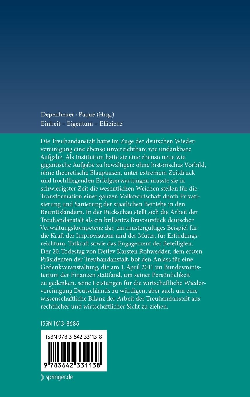 Rückseitencover Einheit - Eigentum - Effizienz