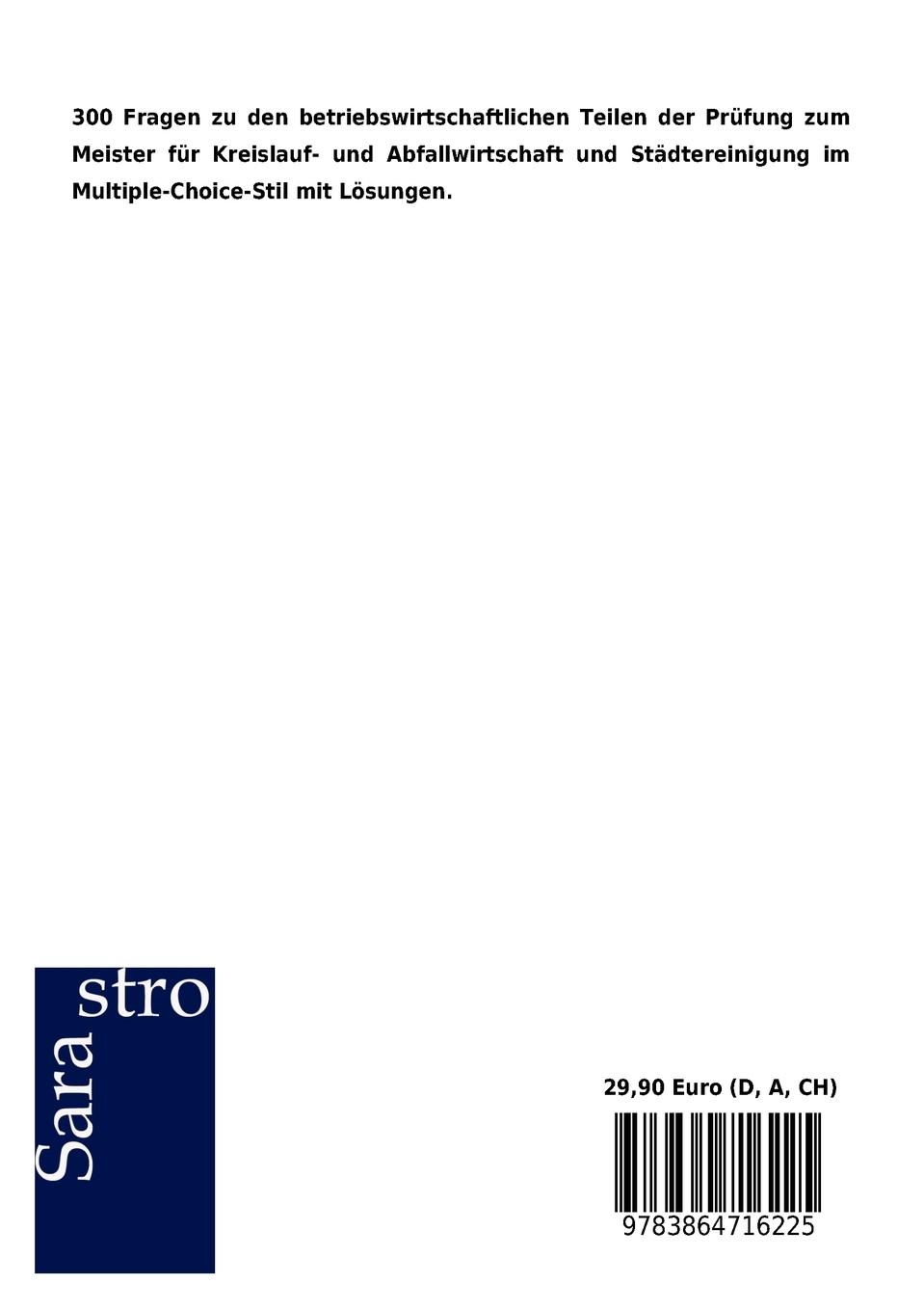 Rückseitencover 300 Fragen zum Meister für Kreislauf- und Abfallwirtschaft und Städtereinigung