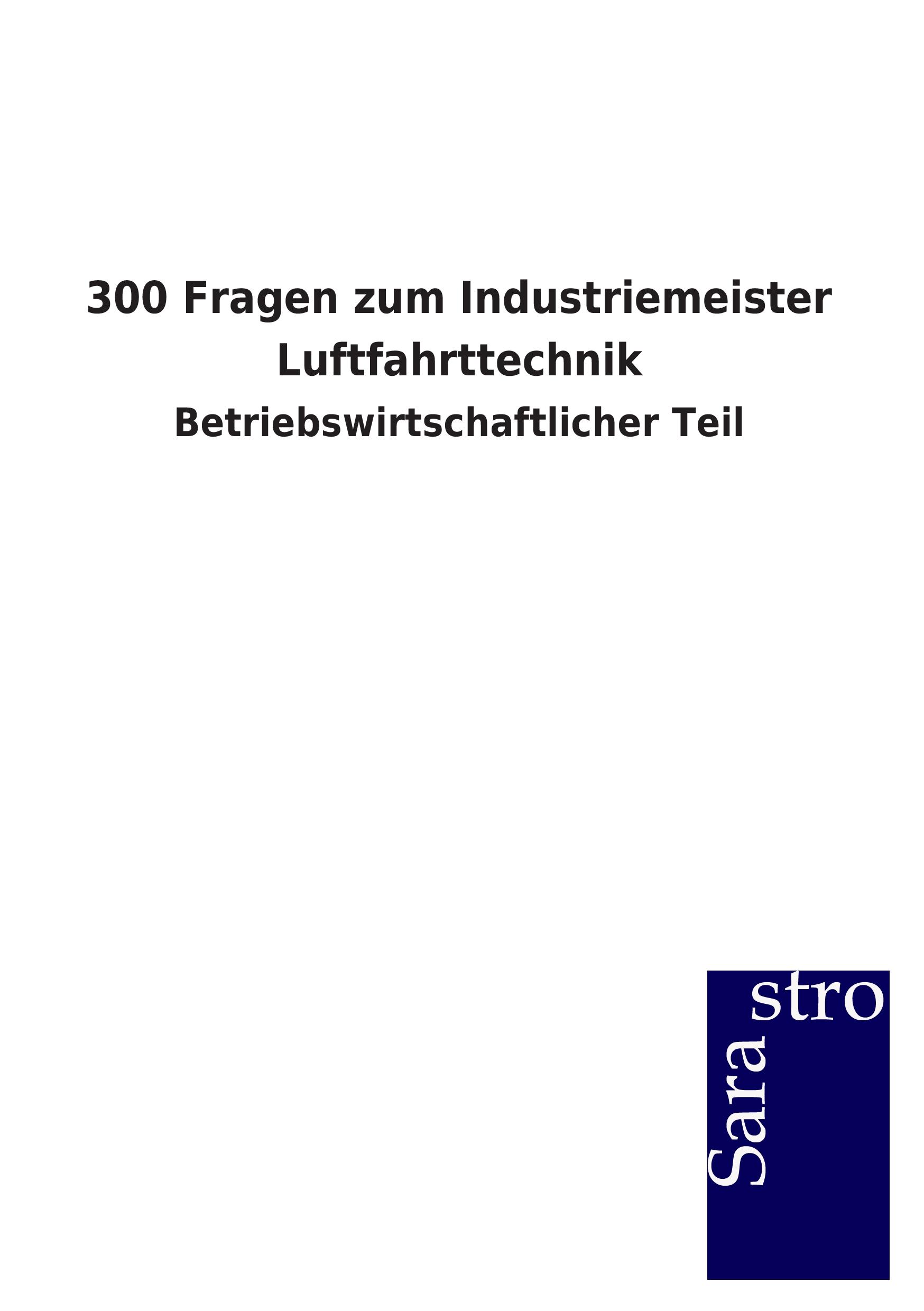 Vorderes Coverbild 300 Fragen zum Industriemeister Luftfahrttechnik