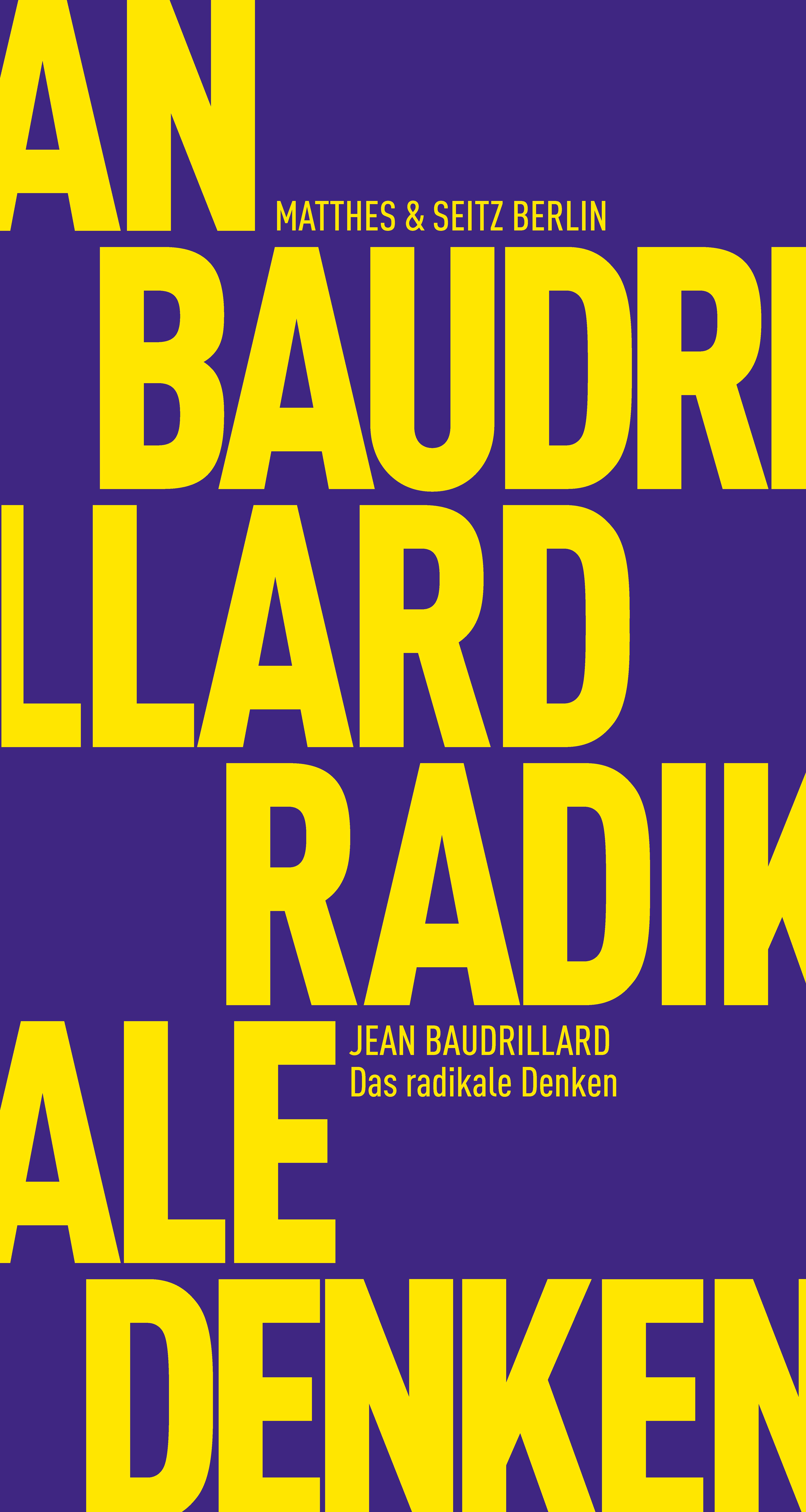 Vorderes Coverbild Das radikale Denken
