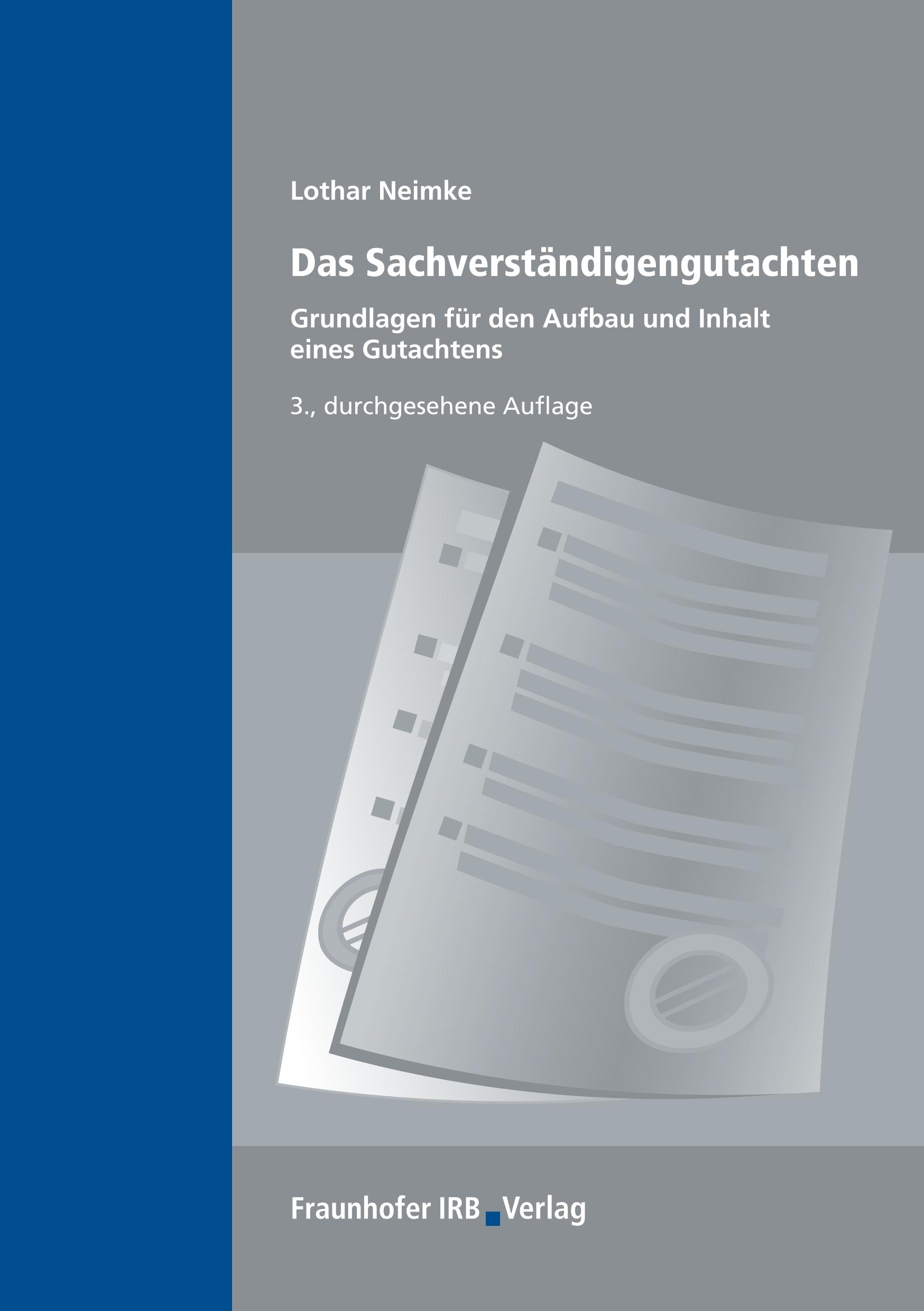 Vorderes Coverbild Das Sachverständigengutachten.