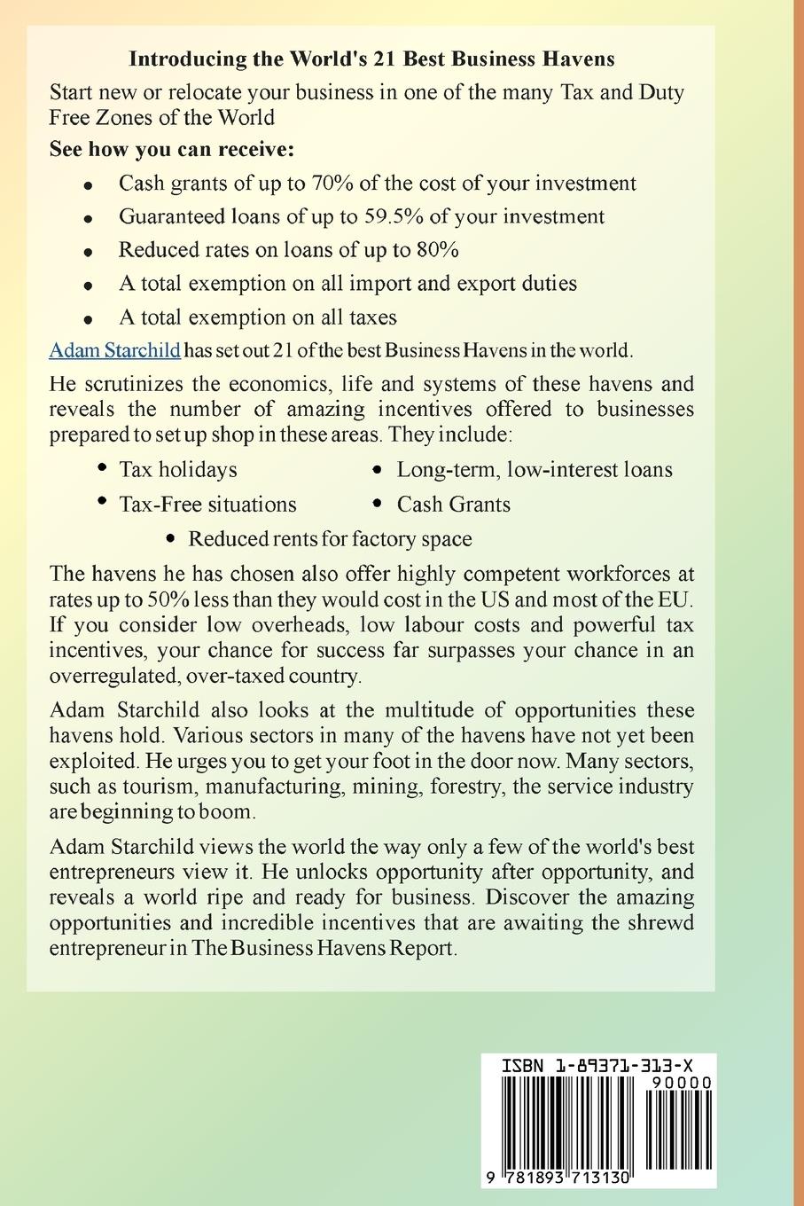 Rückseitencover Where to Legally Invest, Live & Work Without Paying Any Taxes