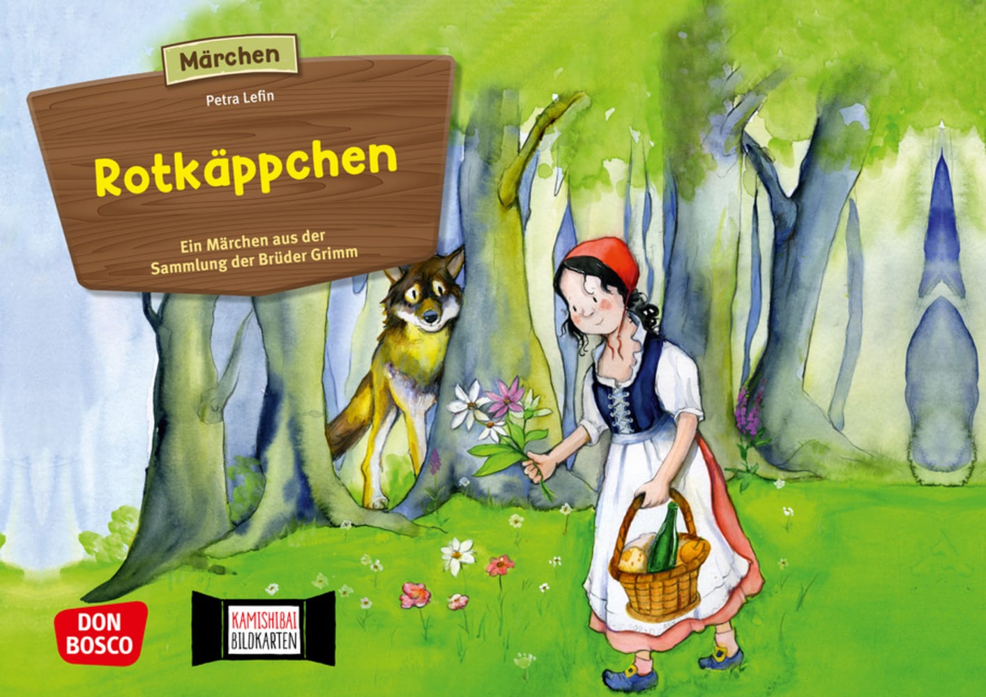 Vorderes Coverbild Rotkäppchen. Kamishibai Bildkartenset.
