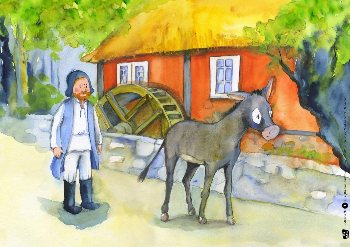 Beispielinhalt (Bild) Bildkarten für unser Erzähltheater: Die Bremer Stadtmusikanten