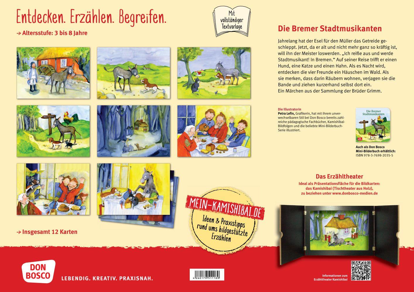 Beispielinhalt (Bild) Bildkarten für unser Erzähltheater: Die Bremer Stadtmusikanten