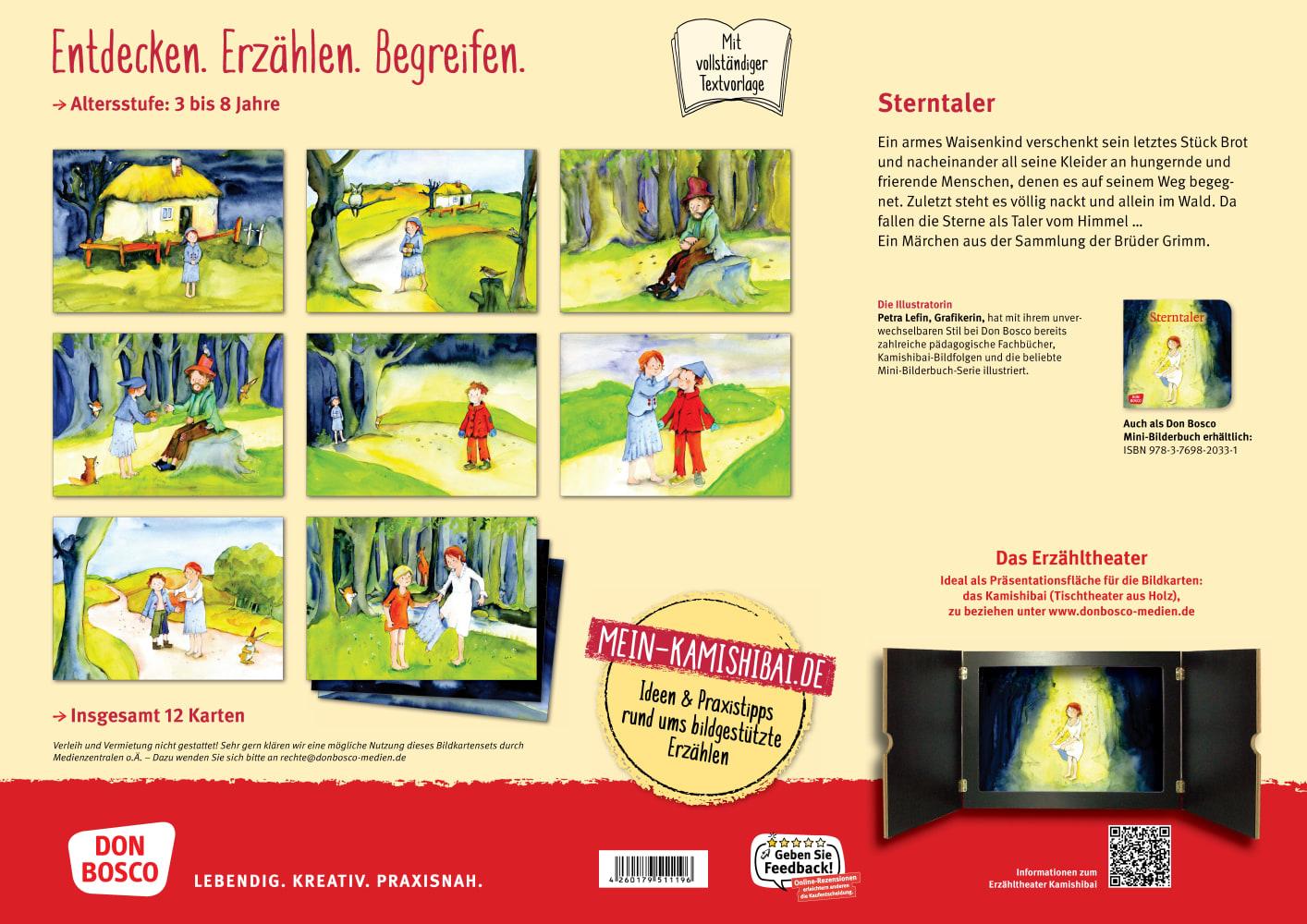 Beispielinhalt (Bild) Bildkarten für unser Erzähltheater: Sterntaler