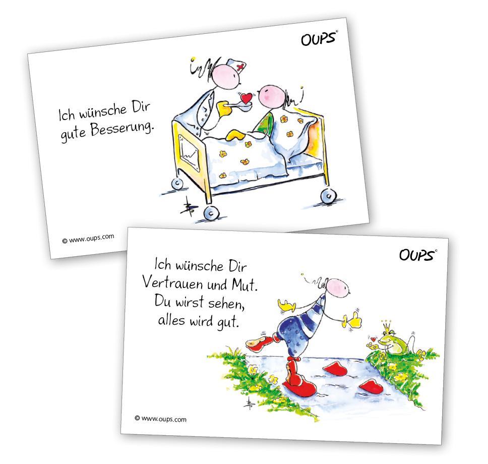 Beispielinhalt (Bild) Oups Kärtchenbox - Ich wünsche Dir ...