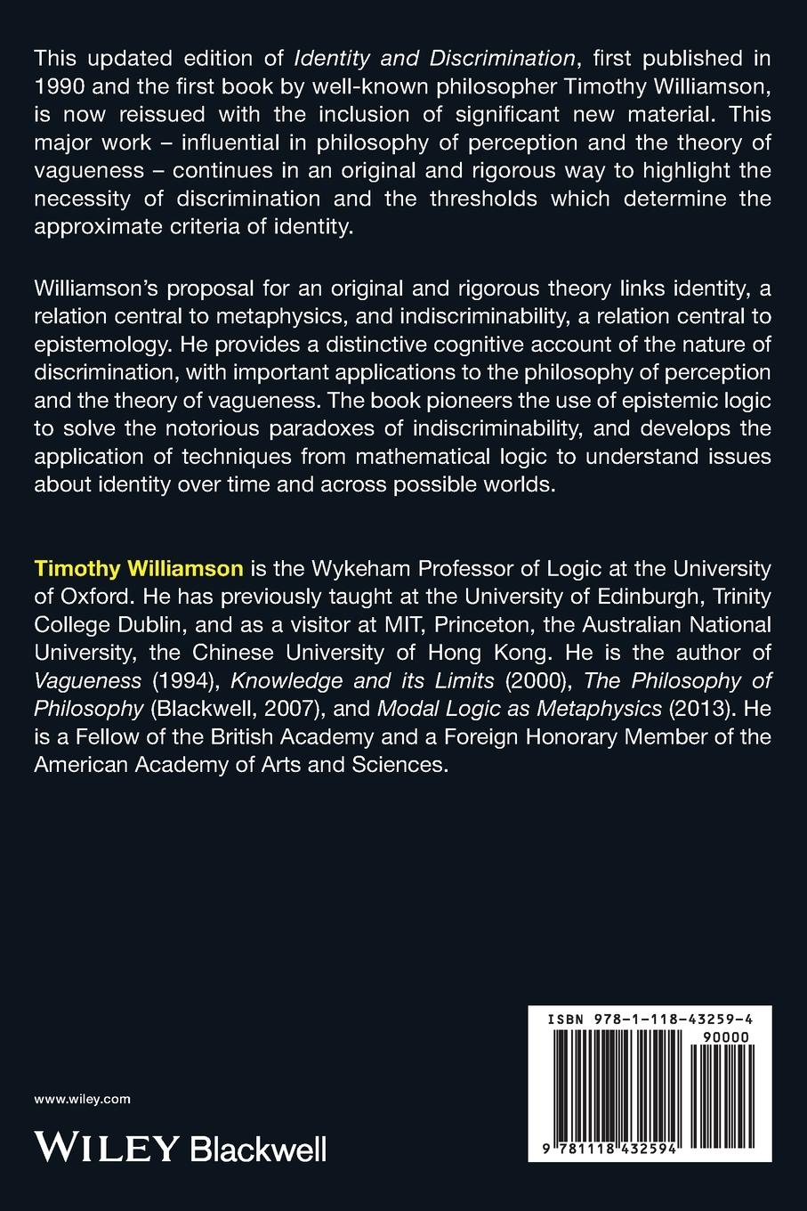 Rückseitencover Identity and Discrimination