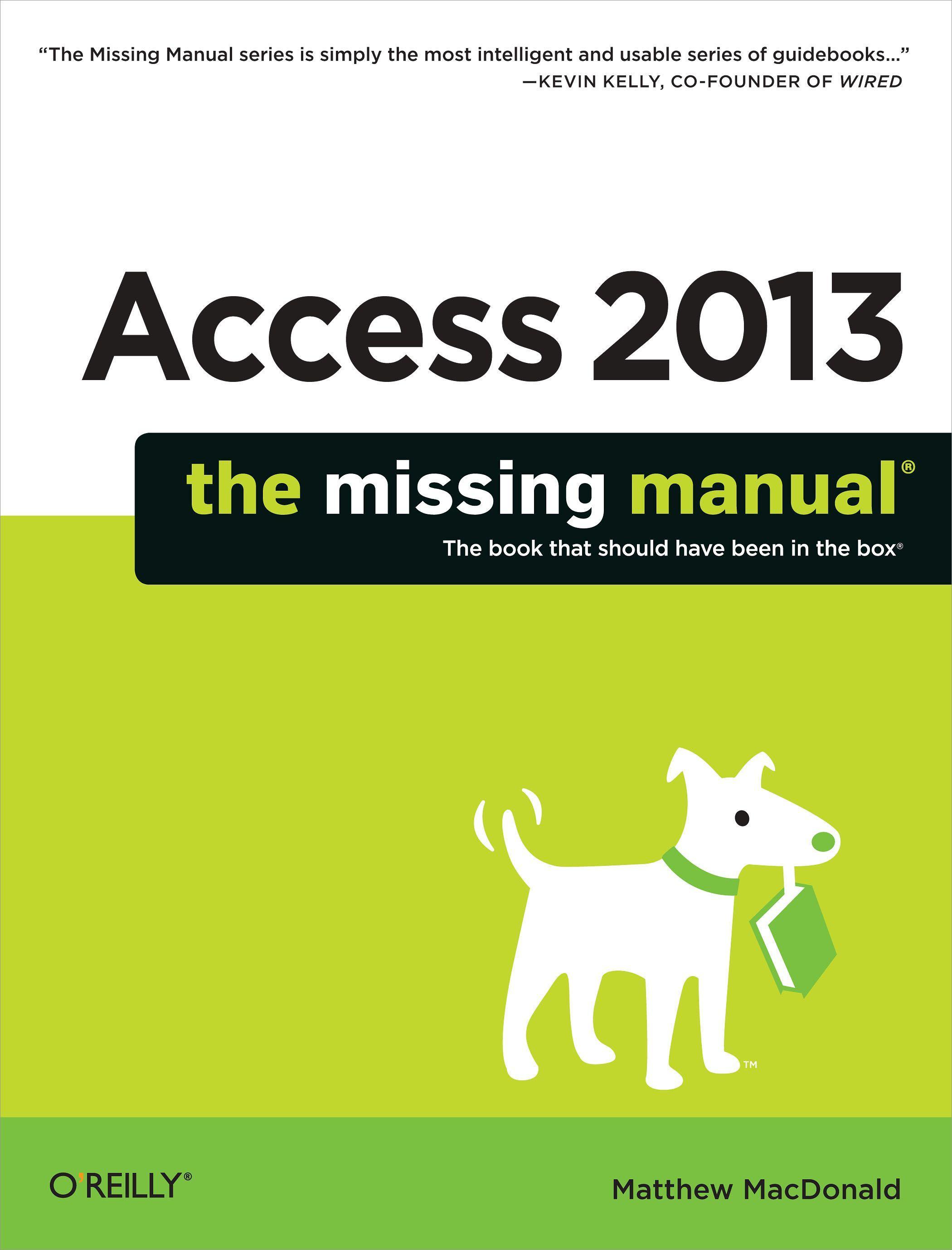 Vorderes Coverbild Access 2013: The Missing Manual