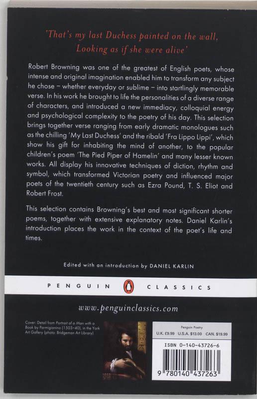 Rückseitencover Selected Poems