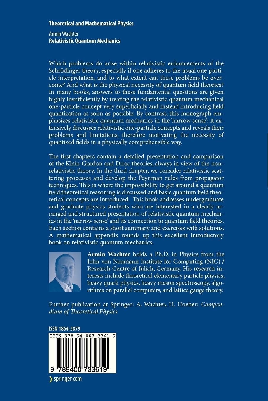 Rückseitencover Relativistic Quantum Mechanics
