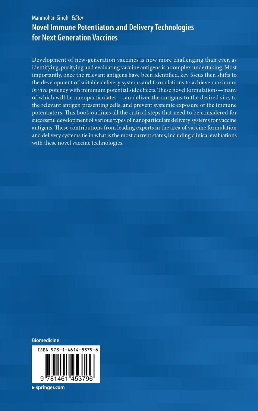 Rückseitencover Novel Immune Potentiators and Delivery Technologies for Next Generation Vaccines