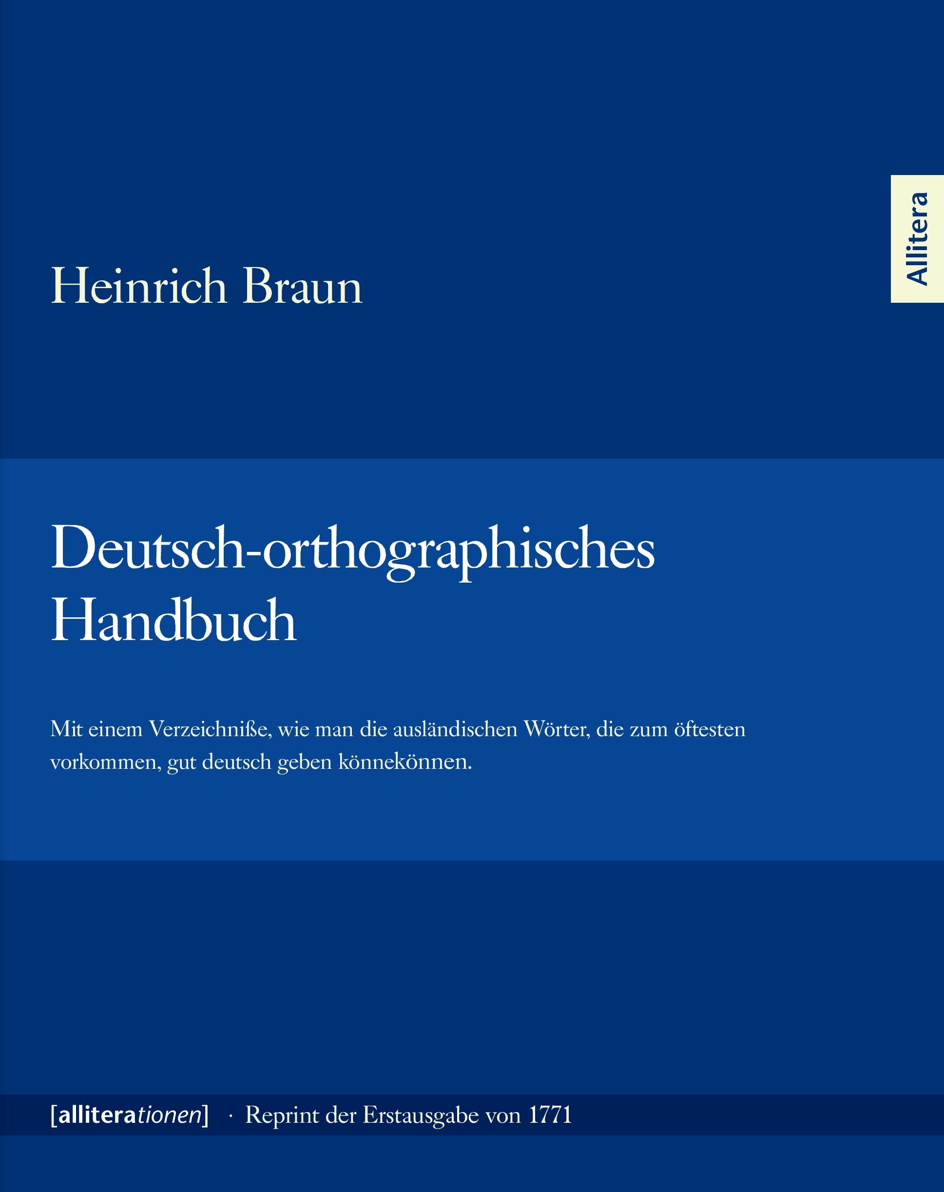 Vorderes Coverbild Deutsch-orthographisches Handbuch