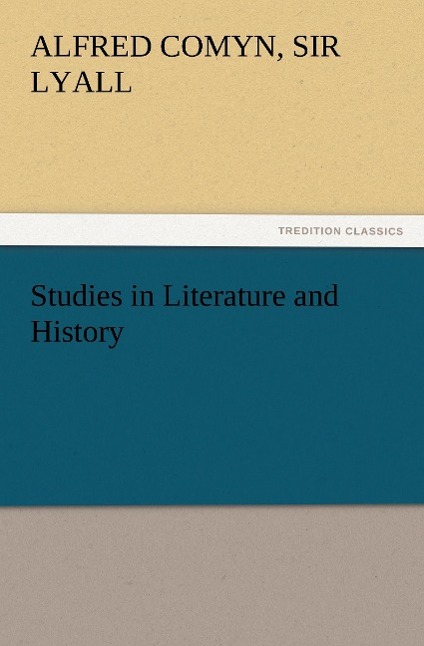 Vorderes Coverbild Studies in Literature and History