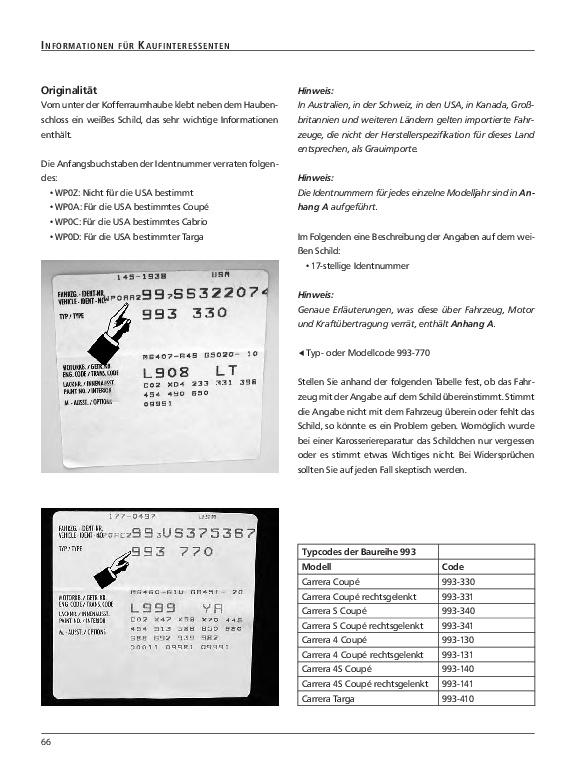Beispielinhalt (Bild) Handbuch 911 Typ 993