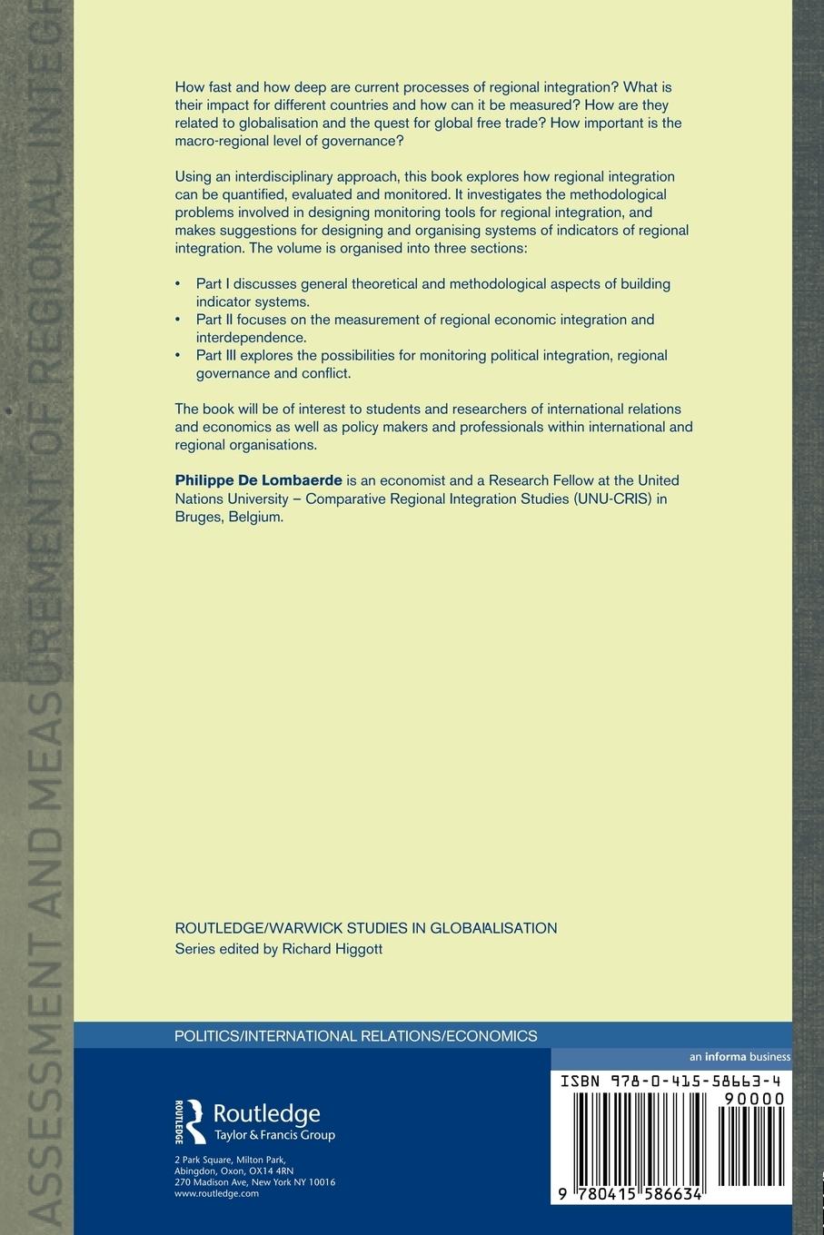 Rückseitencover Assessment and Measurement of Regional Integration