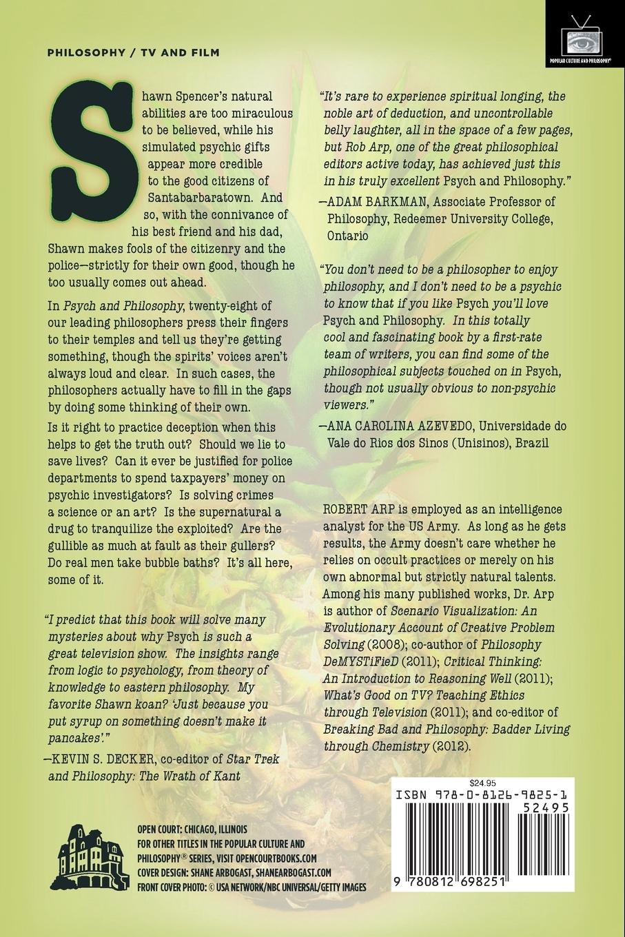 Rückseitencover Psych and Philosophy