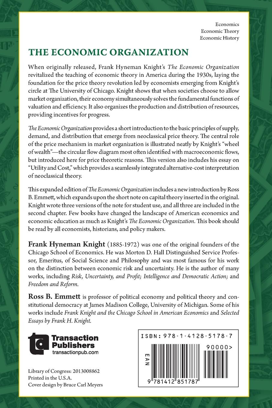 Rückseitencover The Economic Organization