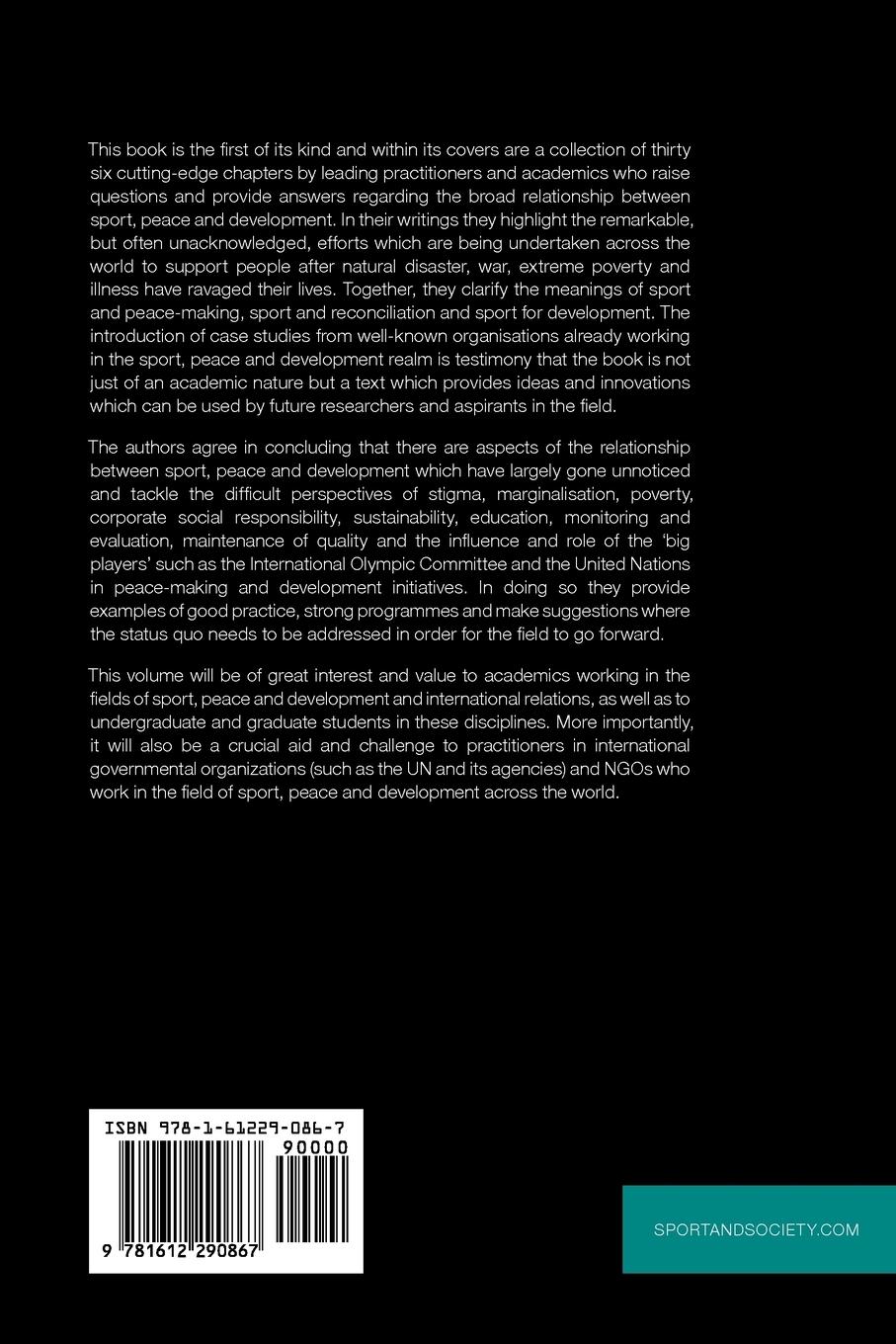 Rückseitencover Sport, Peace, and Development