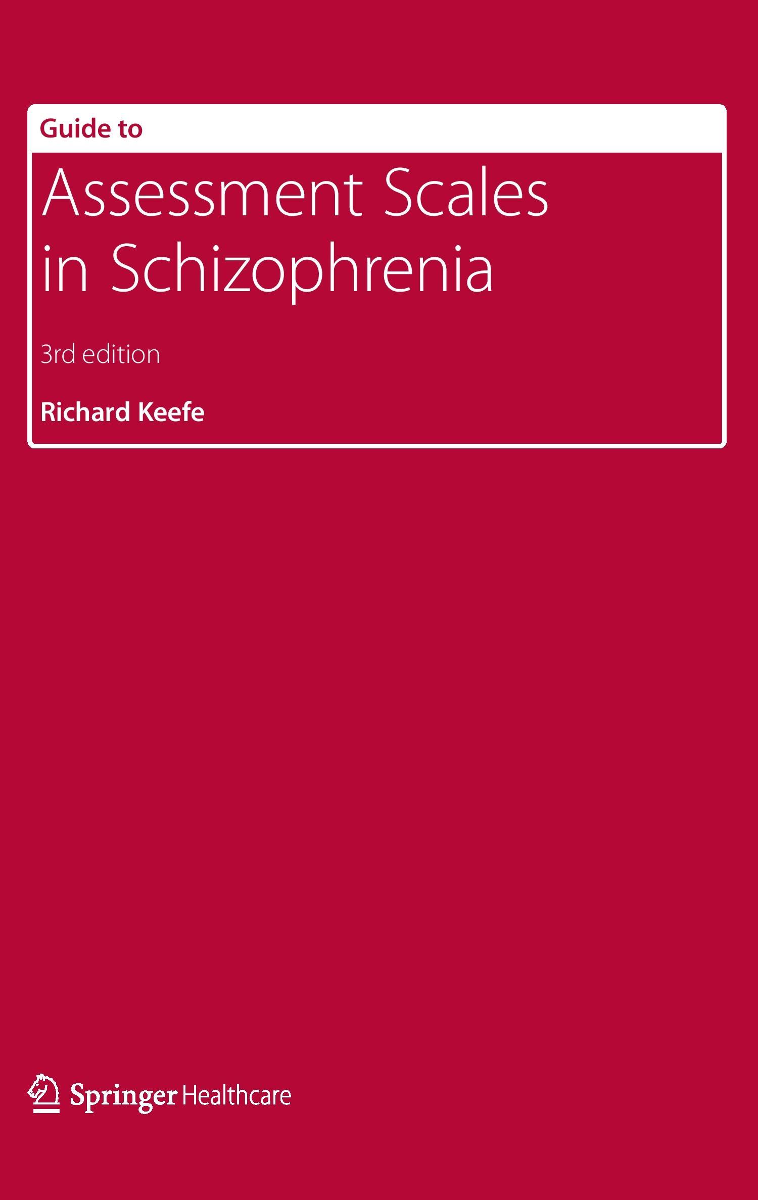 Vorderes Coverbild Guide to Assessment Scales in Schizophrenia