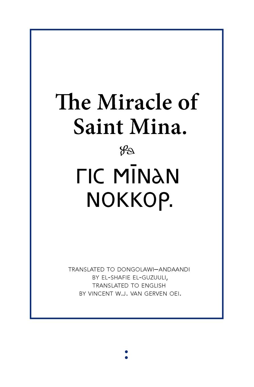 Vorderes Coverbild The Miracle of Saint Mina