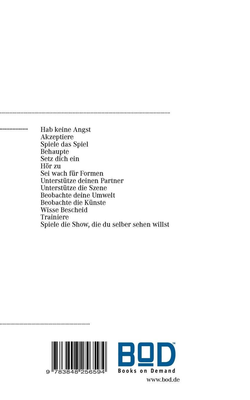 Rückseitencover Vierzehn Weisheiten für Impro-Spieler