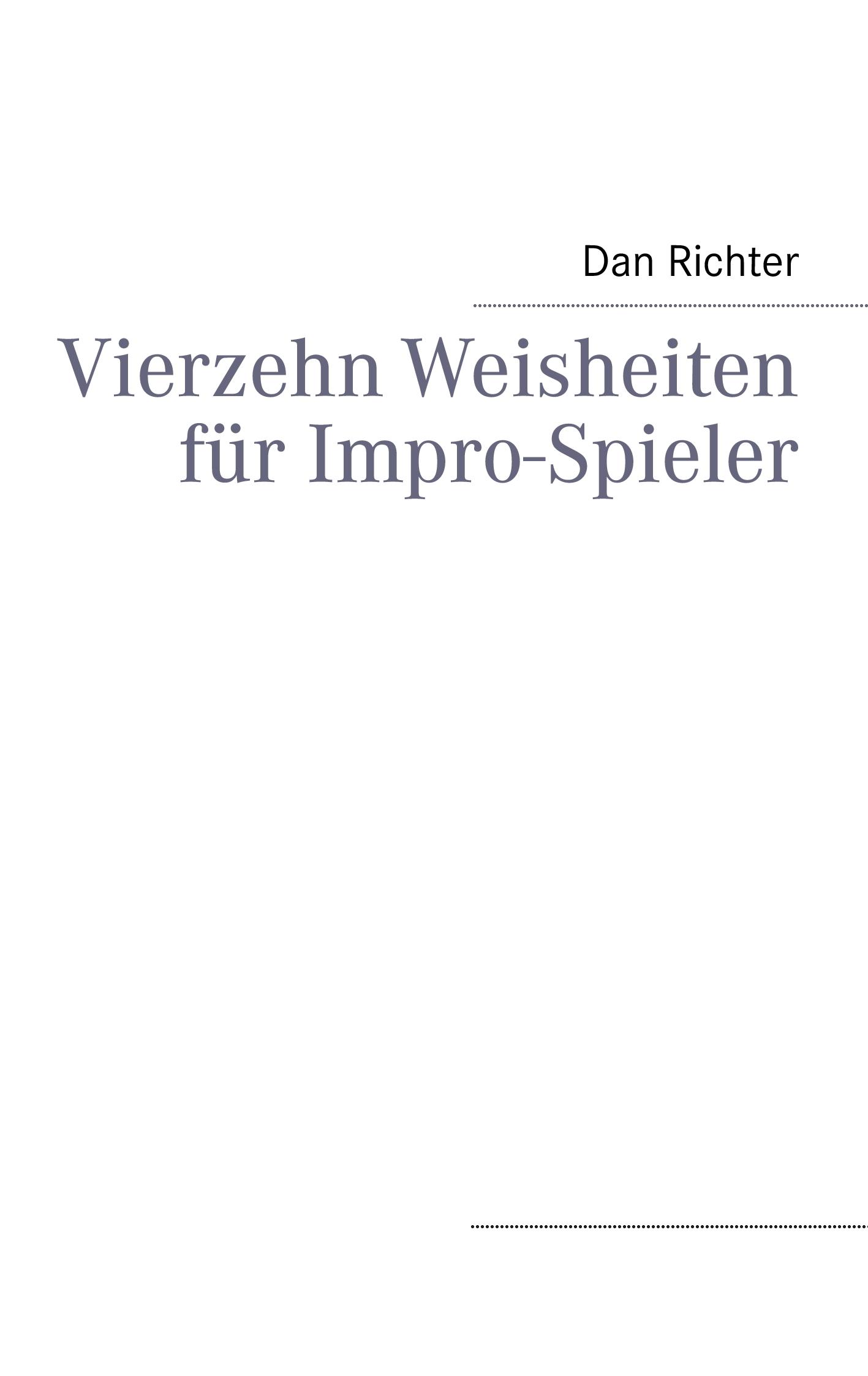Vorderes Coverbild Vierzehn Weisheiten für Impro-Spieler