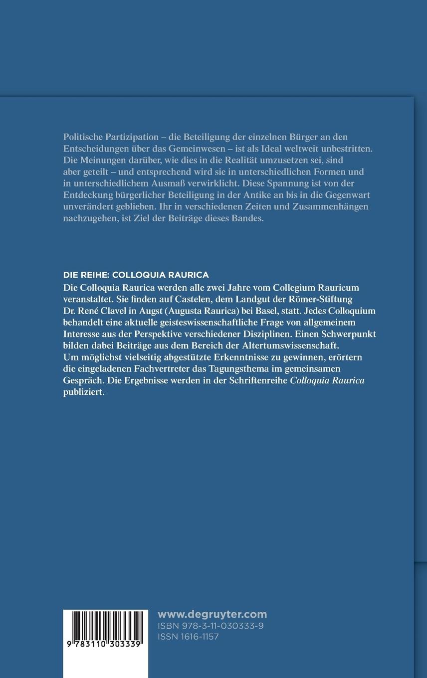 Rückseitencover Politische Partizipation