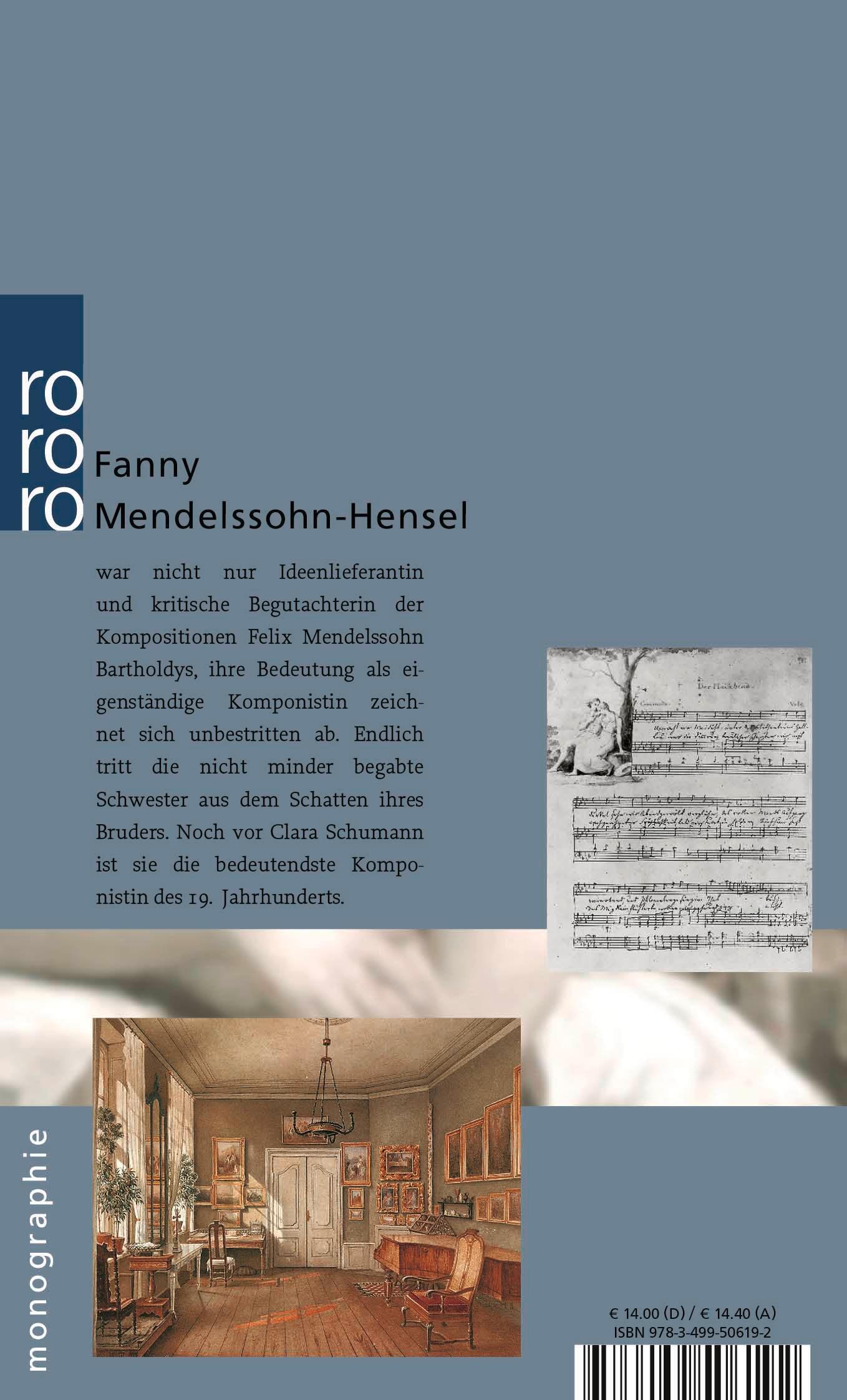 Rückseitencover Fanny Mendelssohn-Hensel