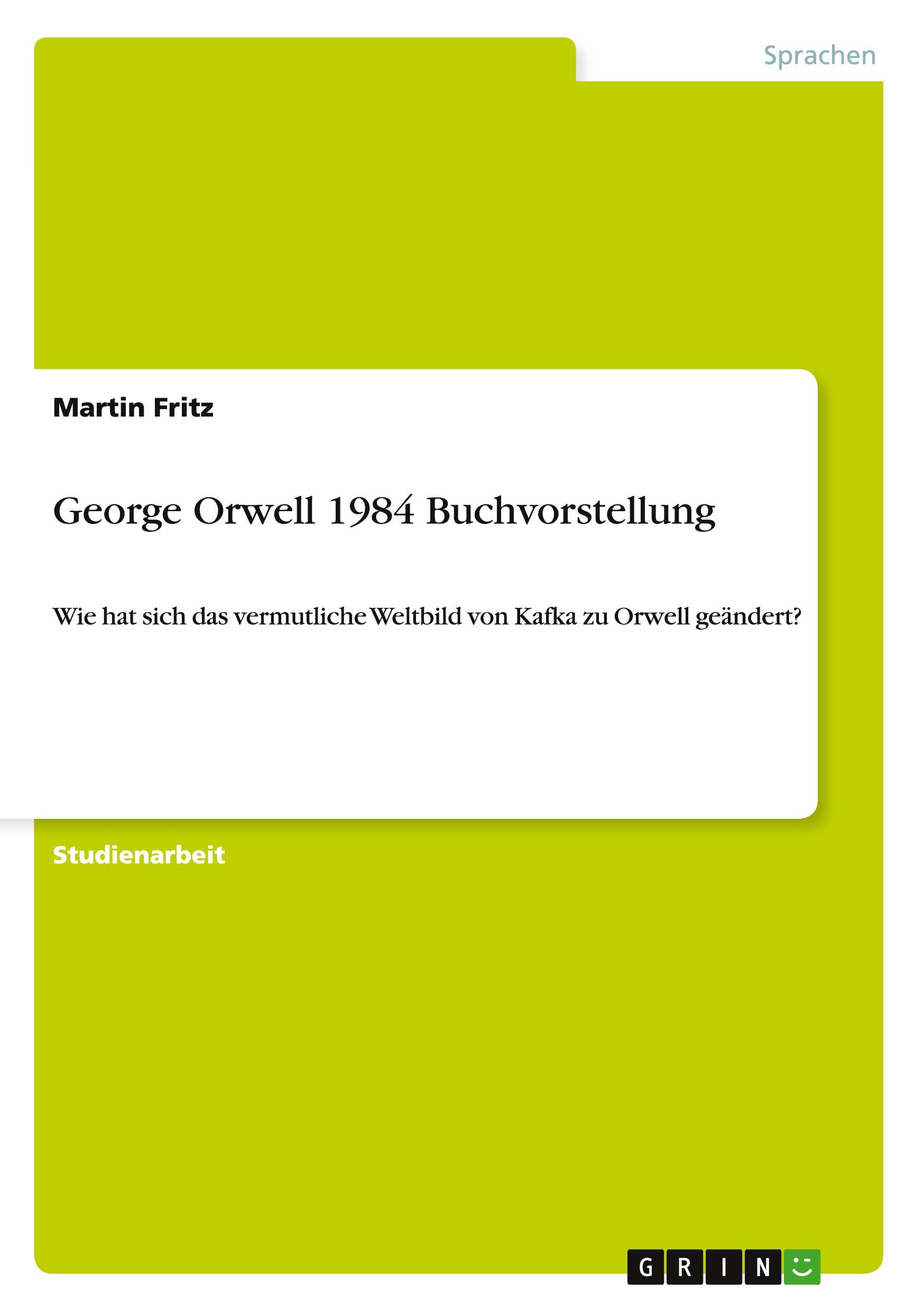 Vorderes Coverbild George Orwell 1984 Buchvorstellung