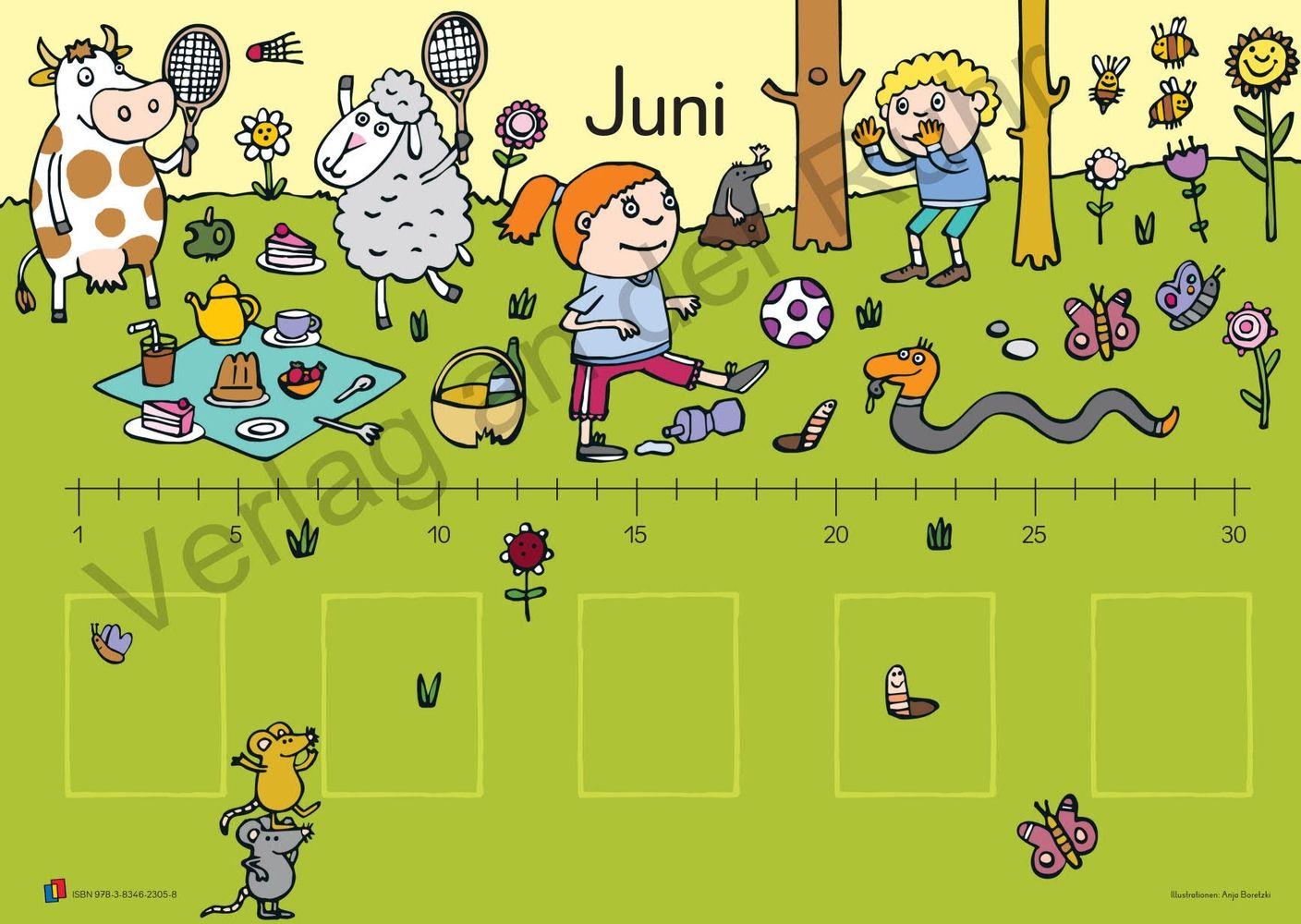 Beispielinhalt (Bild) Unser Geburtstagskalender - Motiv: Jahreslauf