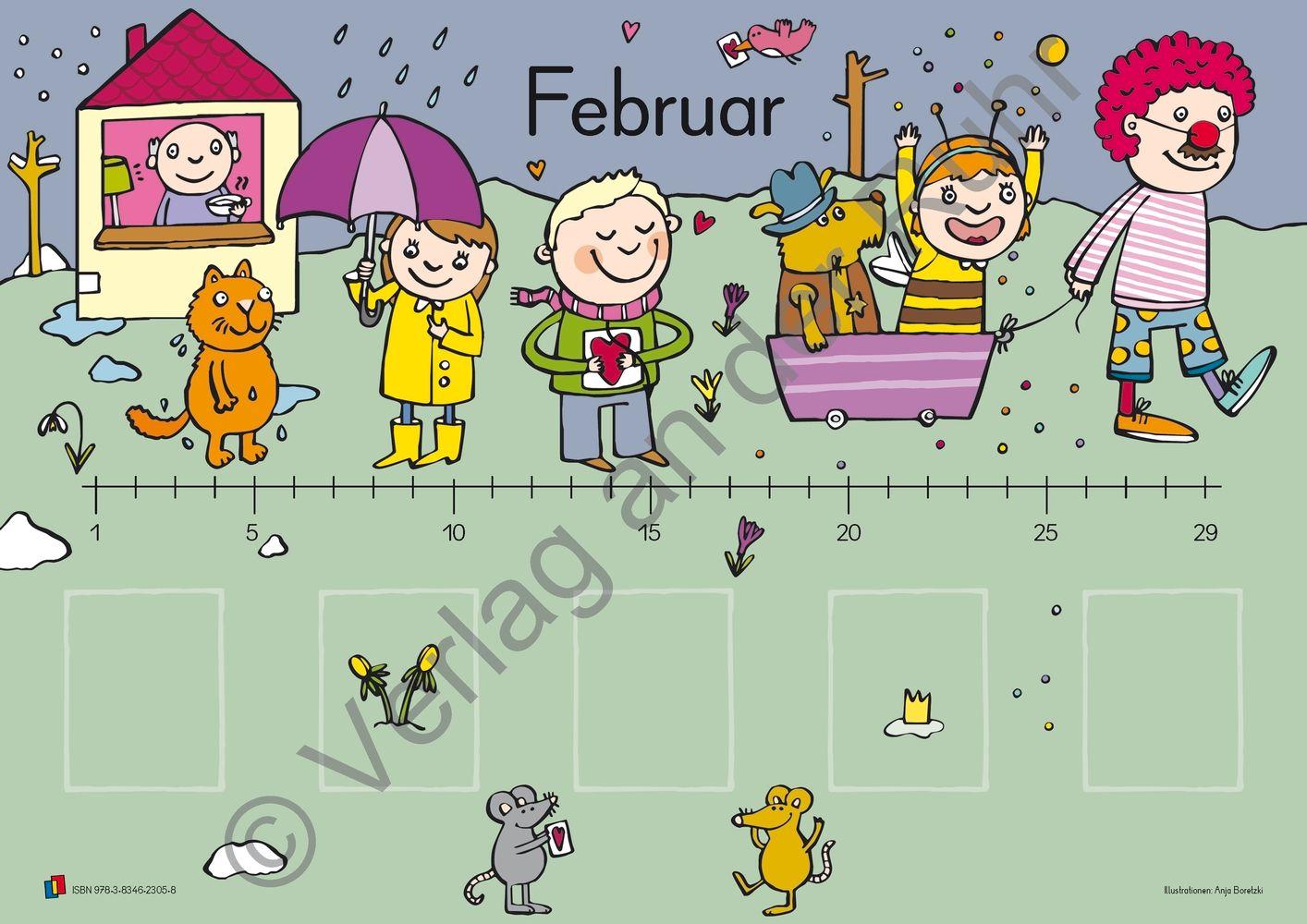 Beispielinhalt (Bild) Unser Geburtstagskalender - Motiv: Jahreslauf