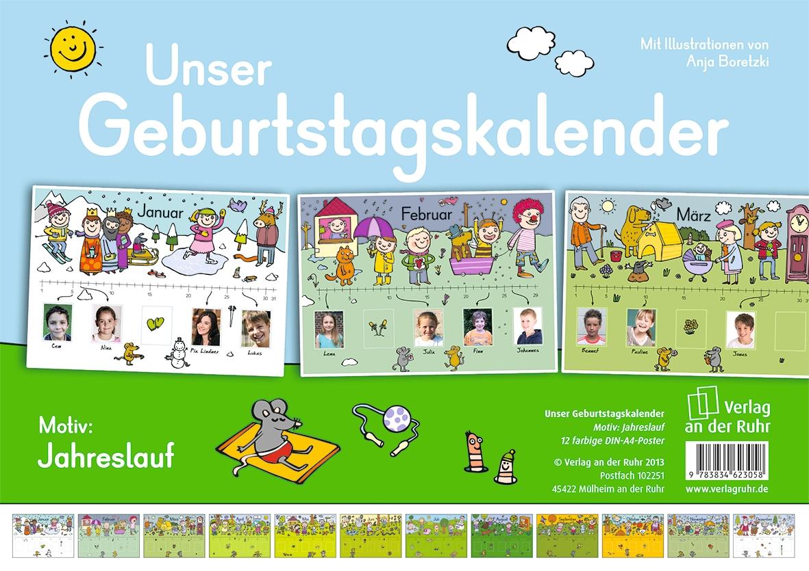 Vorderes Coverbild Unser Geburtstagskalender - Motiv: Jahreslauf
