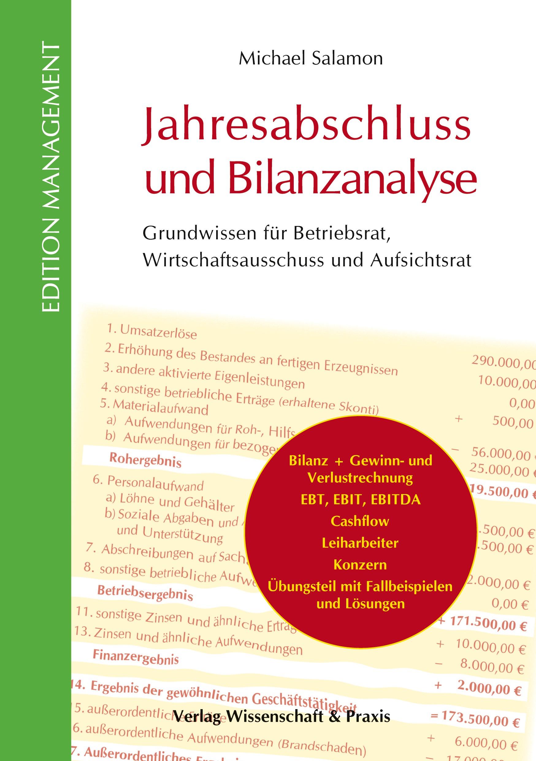 Vorderes Coverbild Jahresabschluss und Bilanzanalyse.