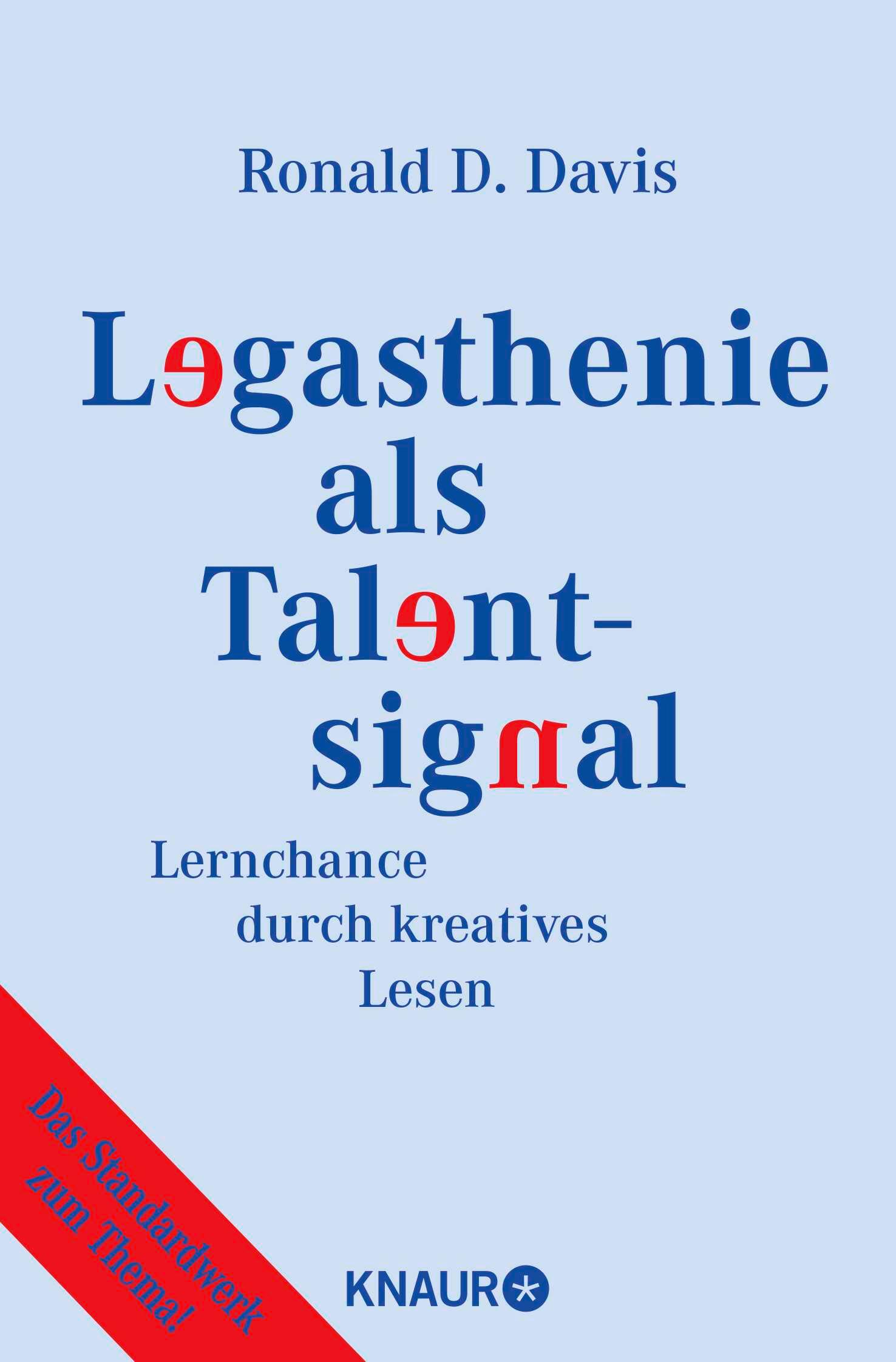 Vorderes Coverbild Legasthenie als Talentsignal
