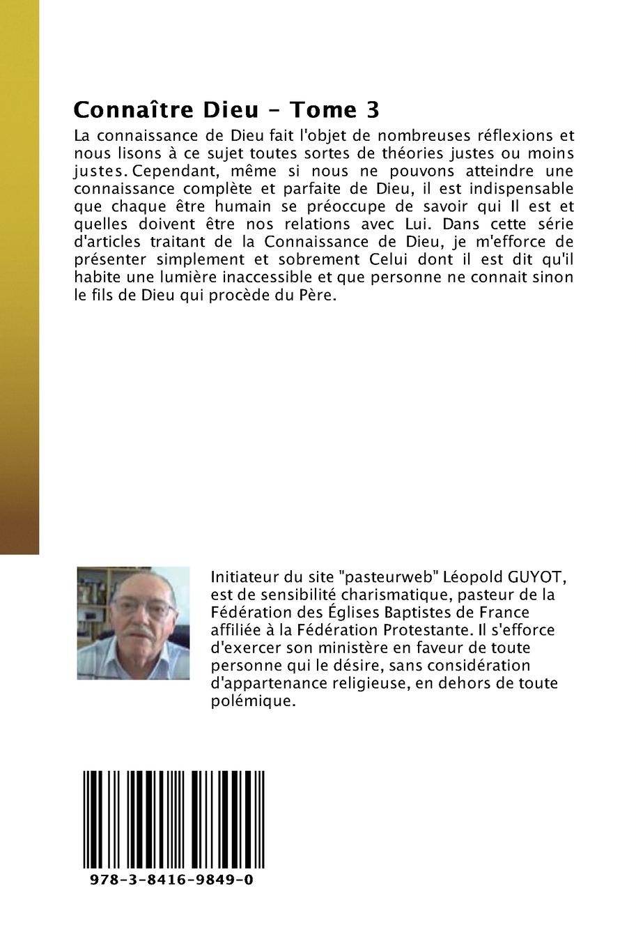 Rückseitencover Connaître Dieu - Tome 3