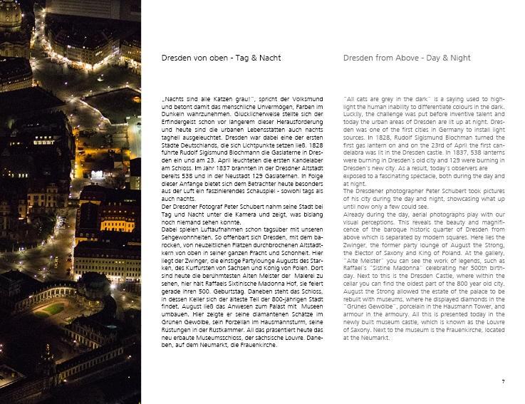 Beispielinhalt (Bild) Dresden von oben - Tag und Nacht