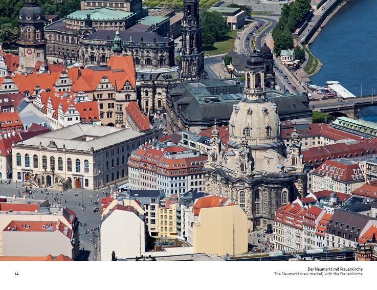 Beispielinhalt (Bild) Dresden von oben - Tag und Nacht